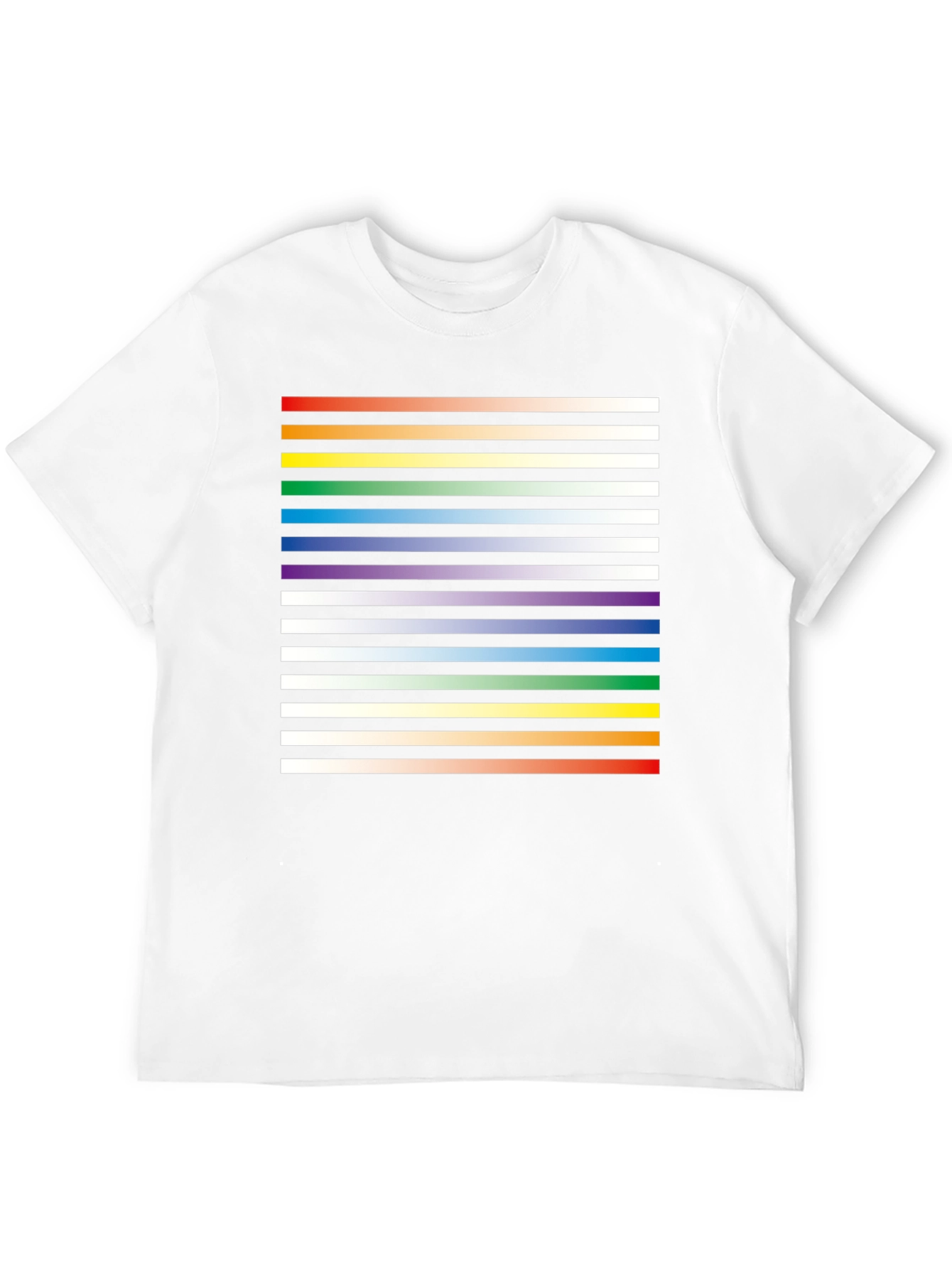 Black Striped Rainbow Graphic Print Black Tee view 12