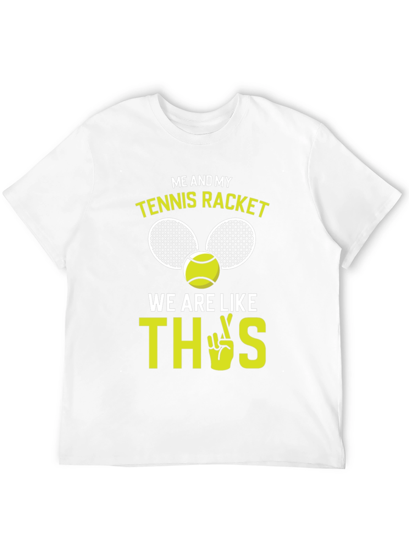 Black Tennis Racket Graphic Tee - Funny & Sporty view 12