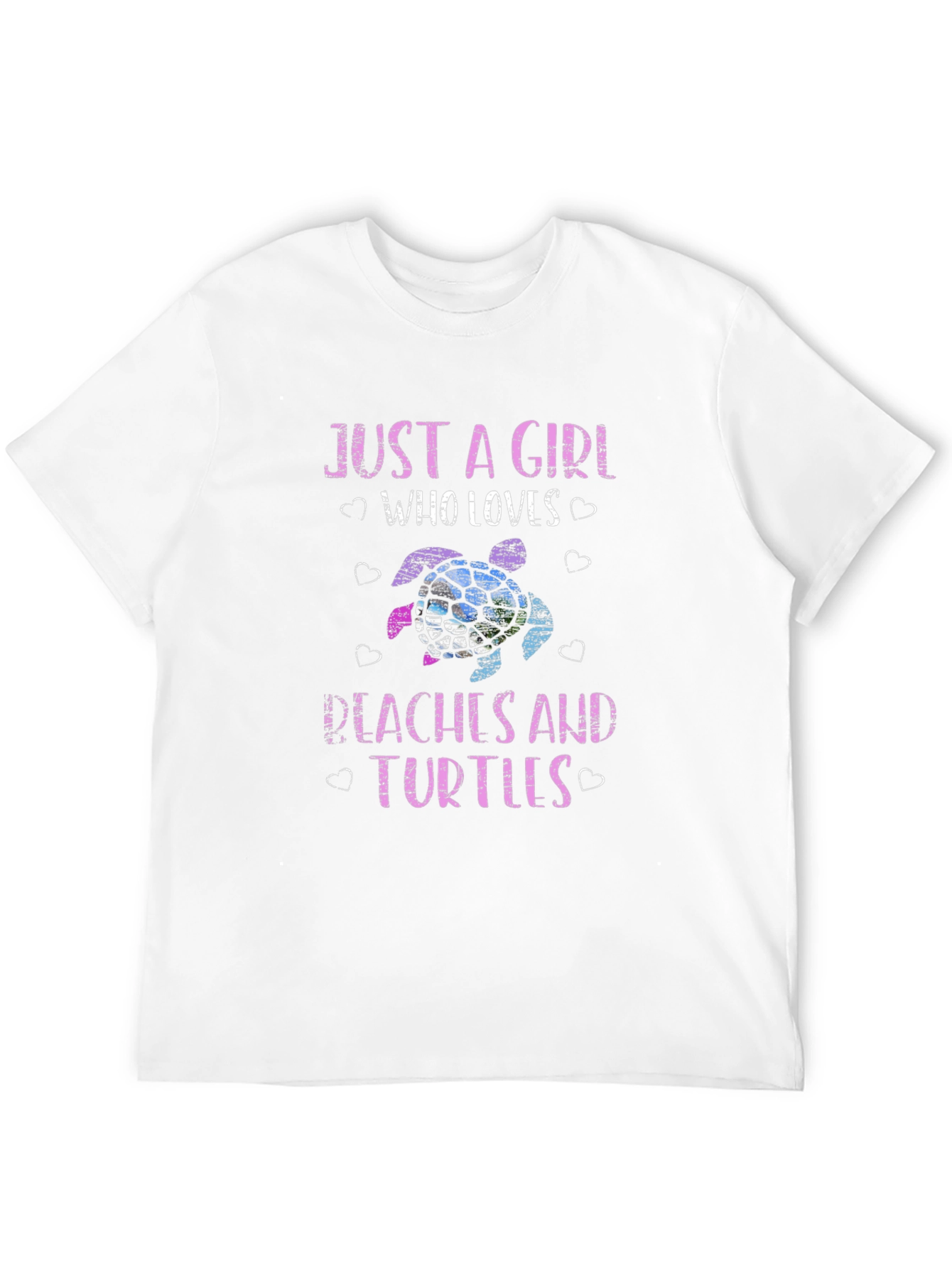 Black Just a Girl Who Loves Peaches and Turtles T-Shirt view 12