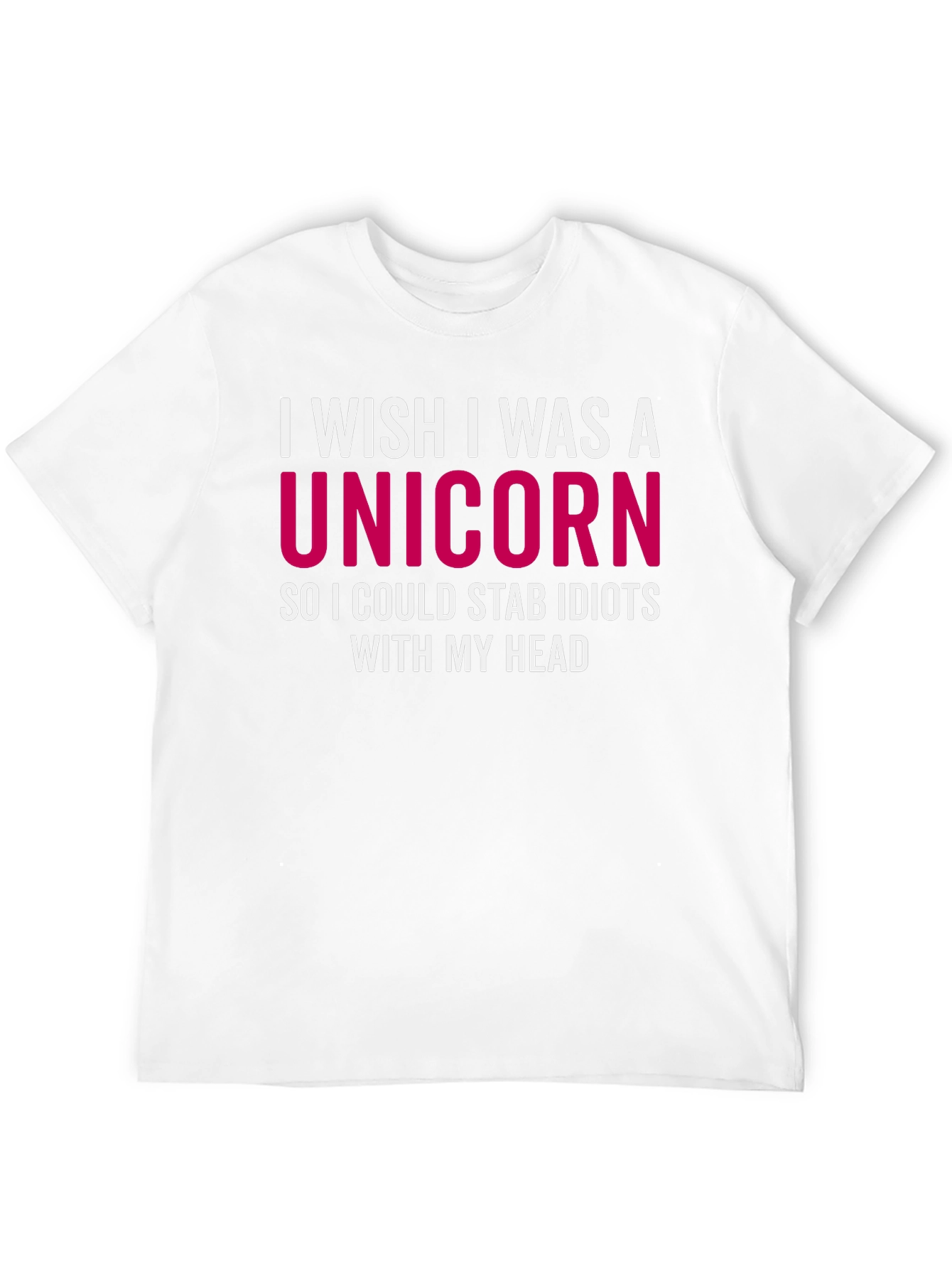 Black I Wish I Was a Unicorn T-Shirt - Funny Sarcastic Tee view 12