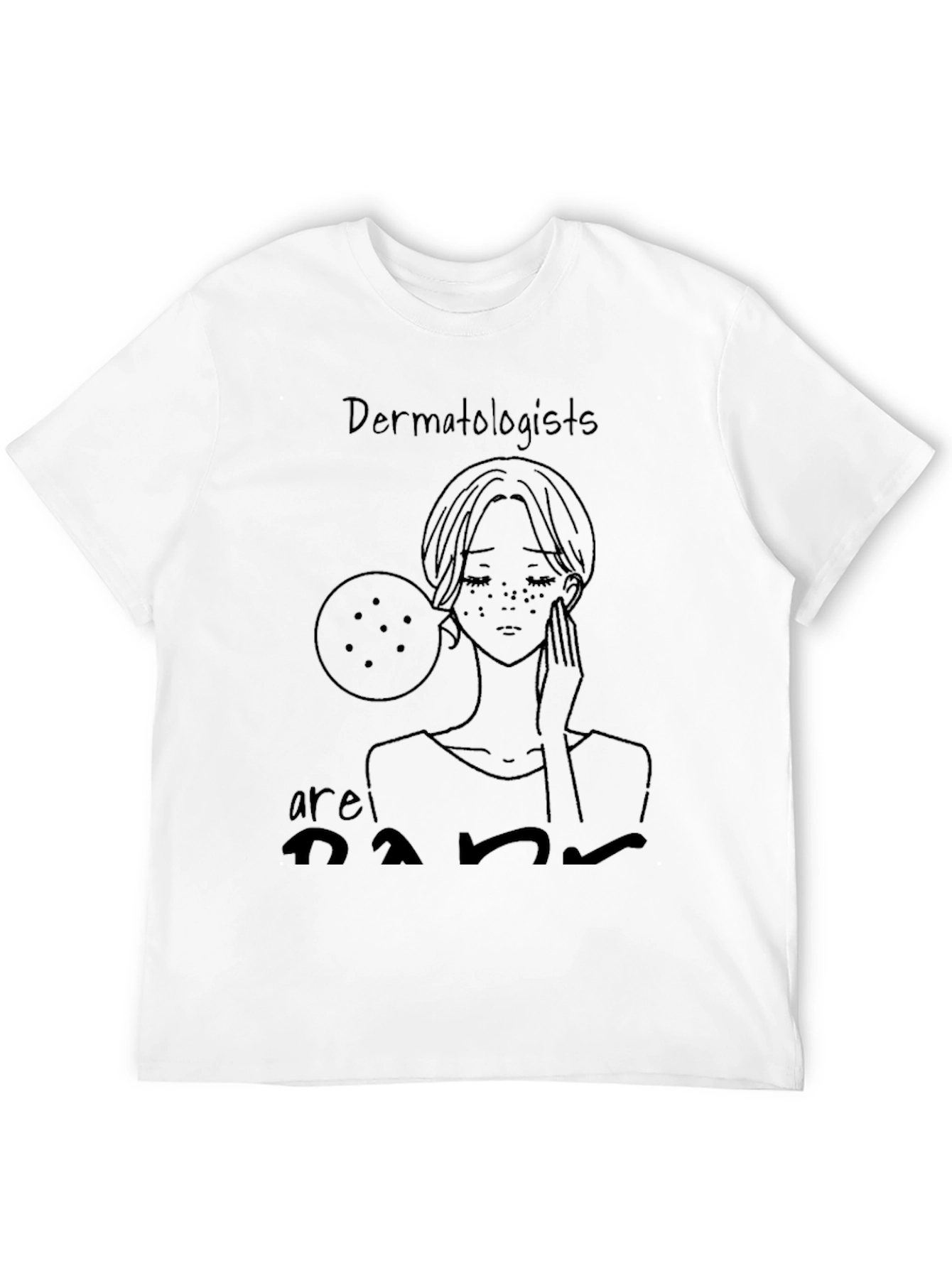 Black Dermatologist Humor T-Shirt - Black Tee view 12