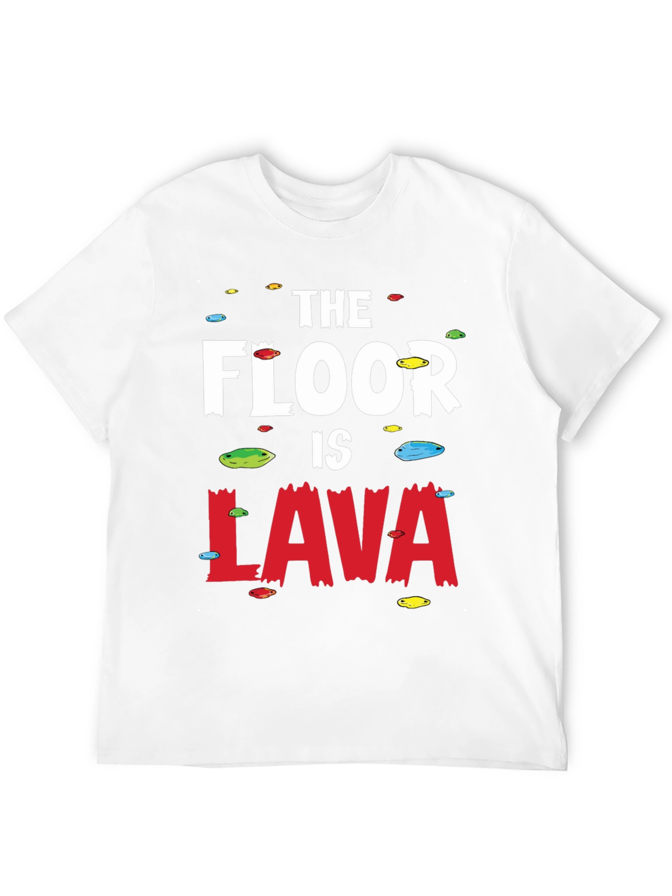 Black The Floor Is Lava Black Graphic Tee view 12