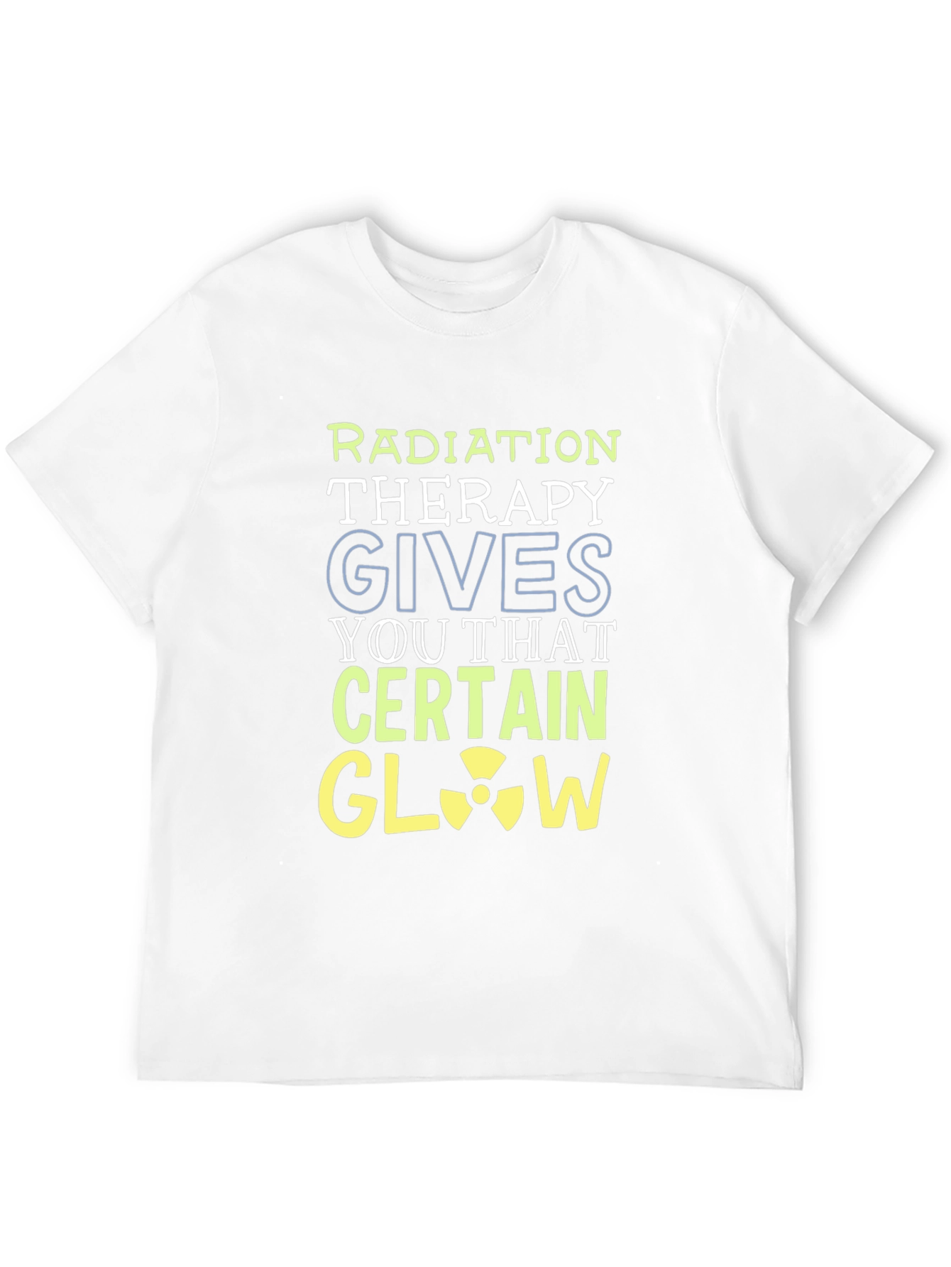 Black Radiation Therapy Glow Black Graphic T-Shirt view 12