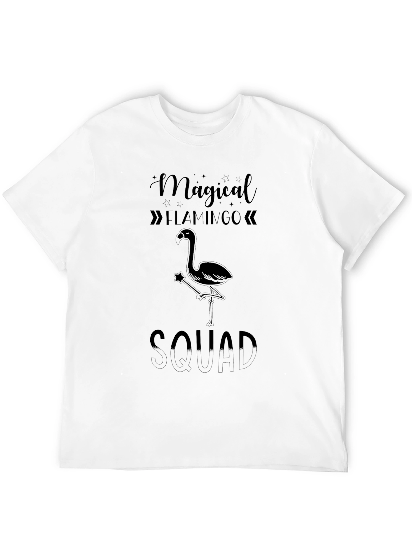 Black Magical Flamingo Squad Graphic T-Shirt view 12