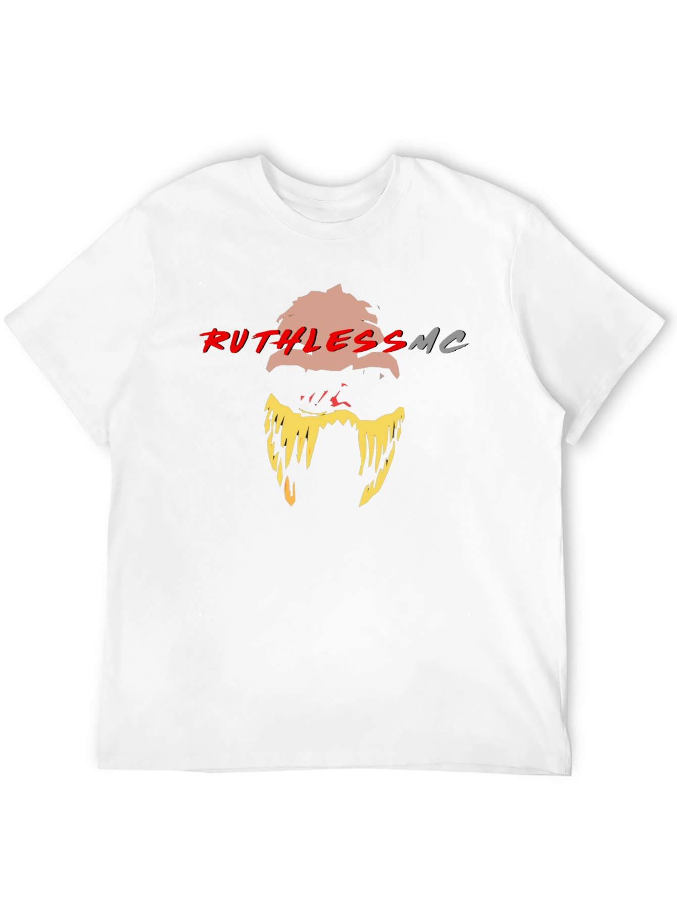 Black Ruthless MC Graphic Print Black T-Shirt view 12