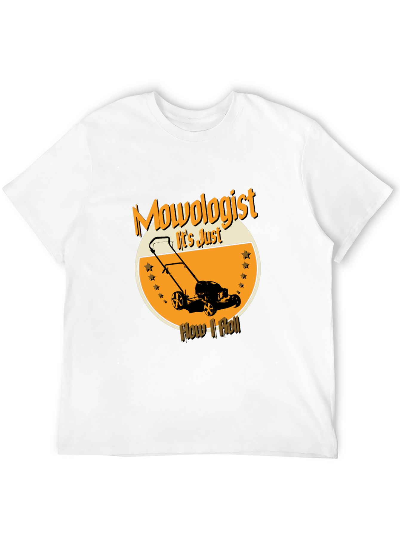 Black Mowologist T-Shirt - Lawn Mowing Humor view 12