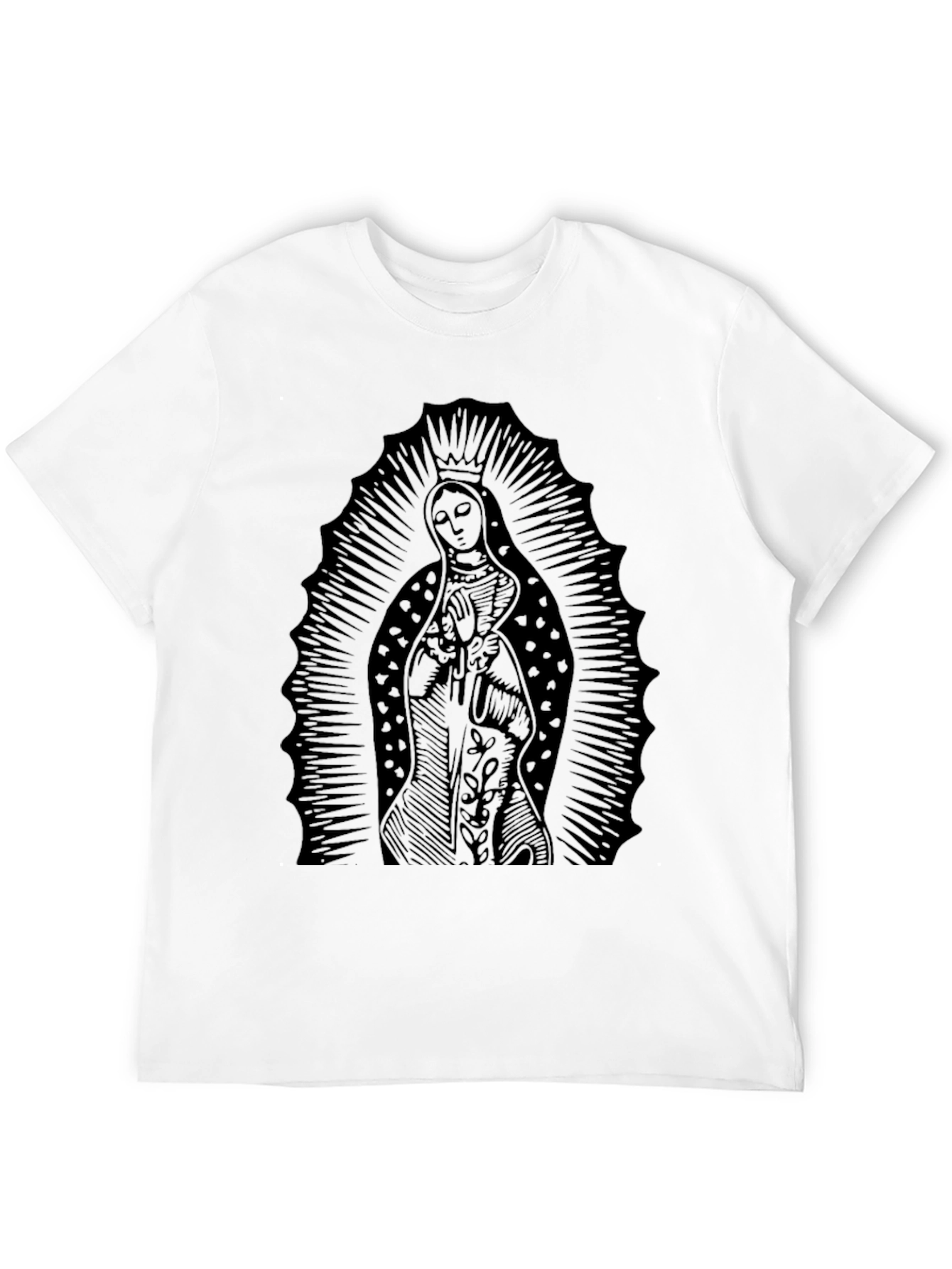 Black Virgin Mary Graphic Black T-Shirt view 12
