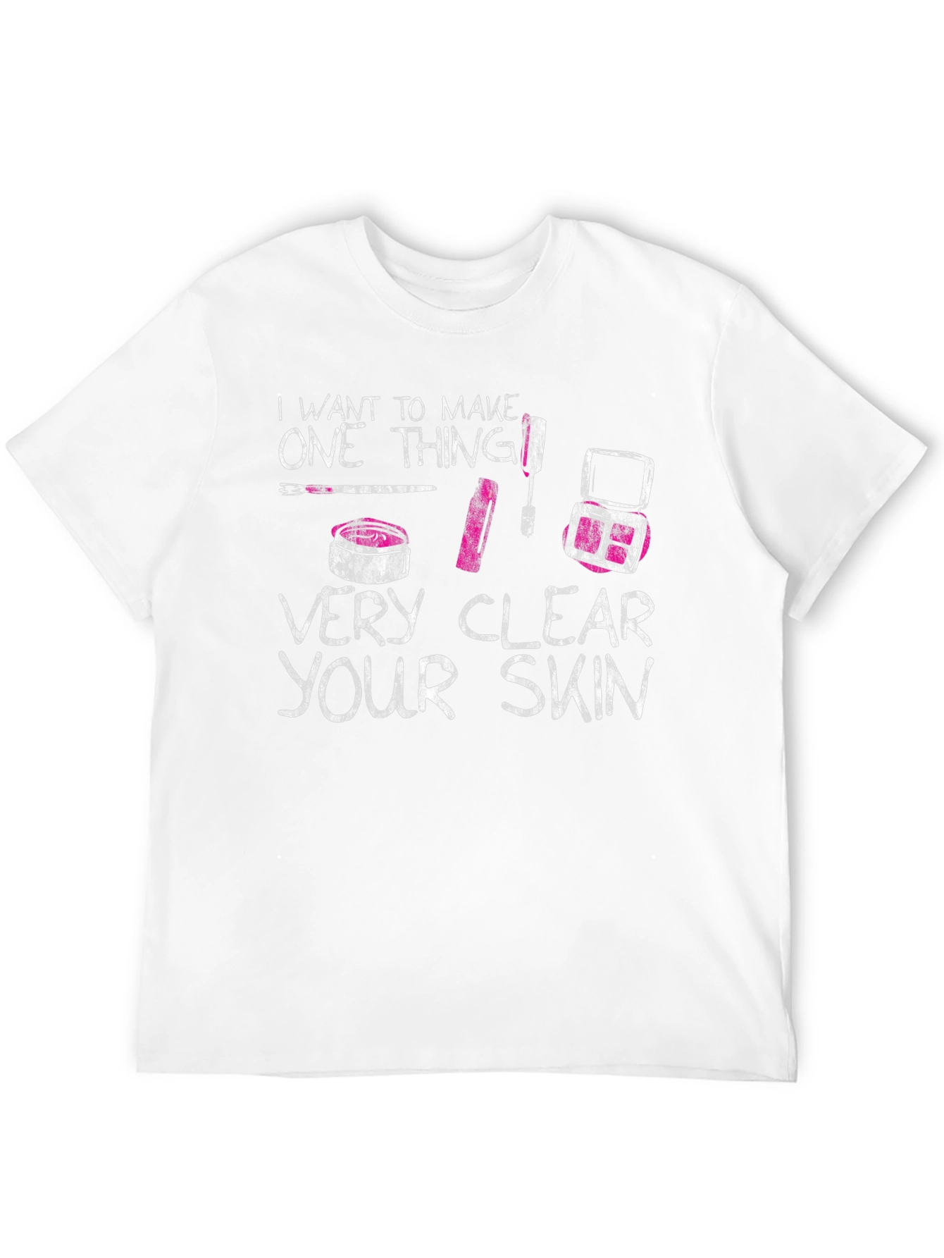 Black Makeup Artist T-Shirt: Clear Skin Statement Tee view 12