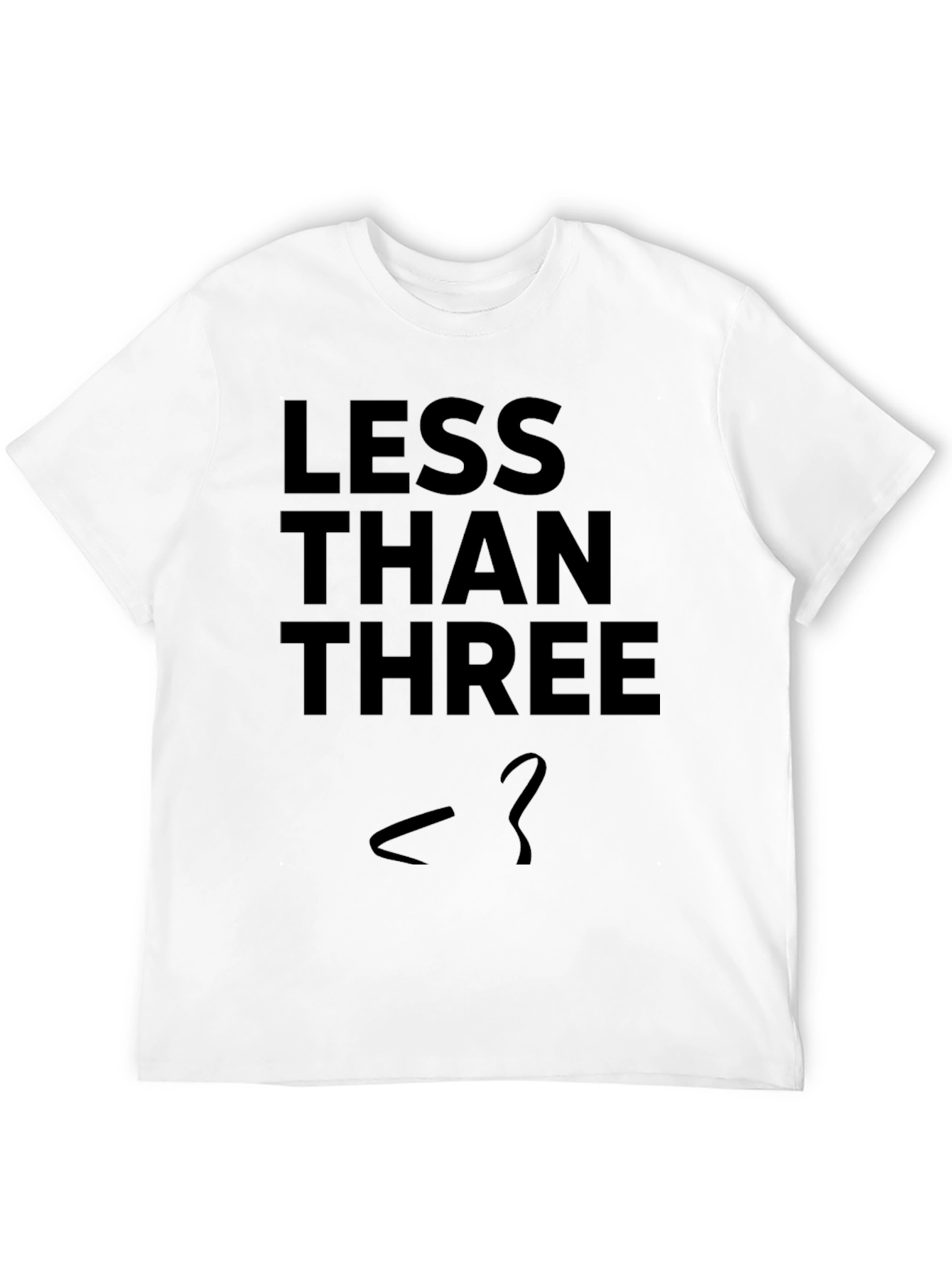 Black Less Than Three T-Shirt view 12