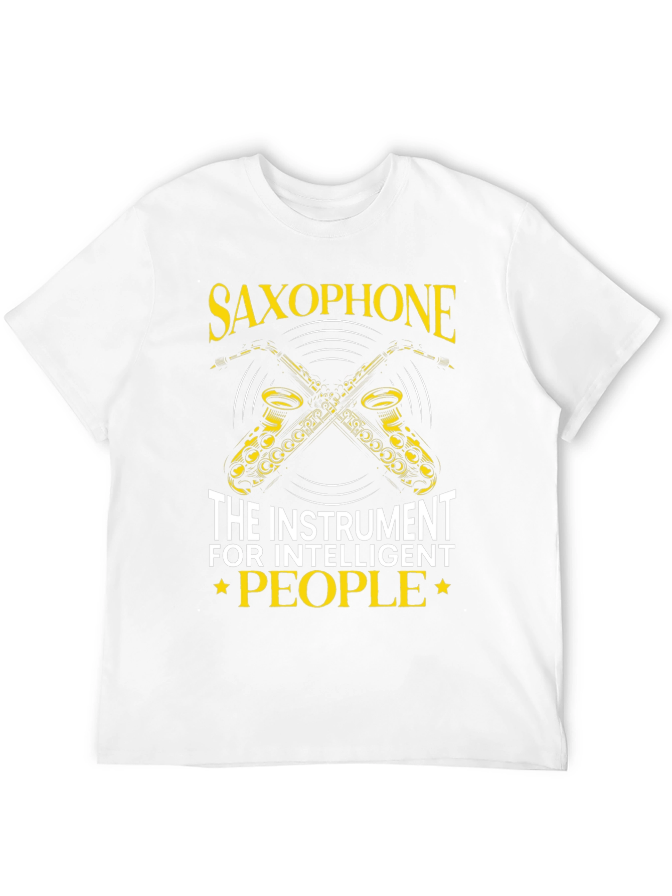 Black Saxophone Intelligent People T-Shirt view 12