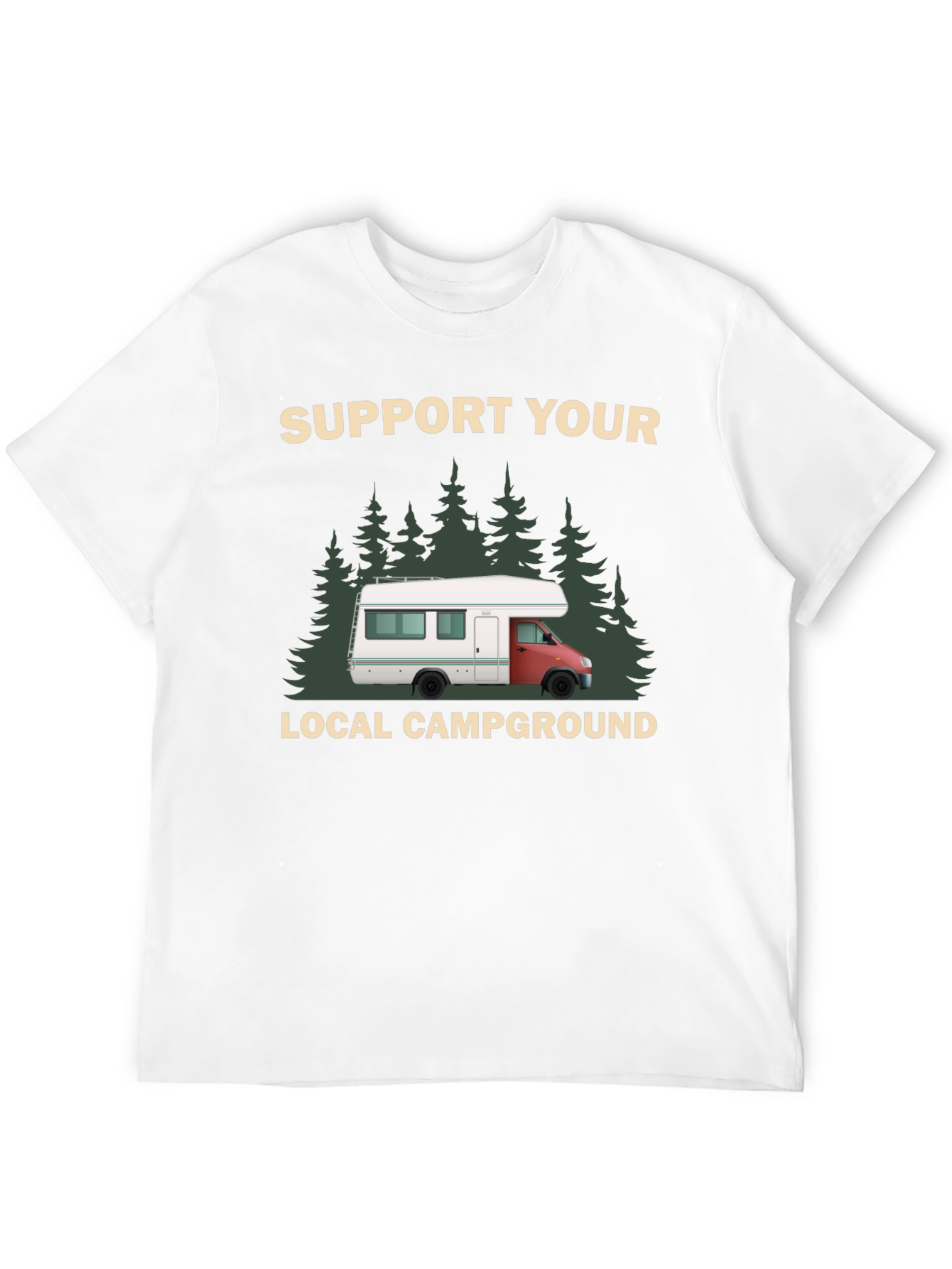 Black Support Your Local Campground Graphic Tee view 12