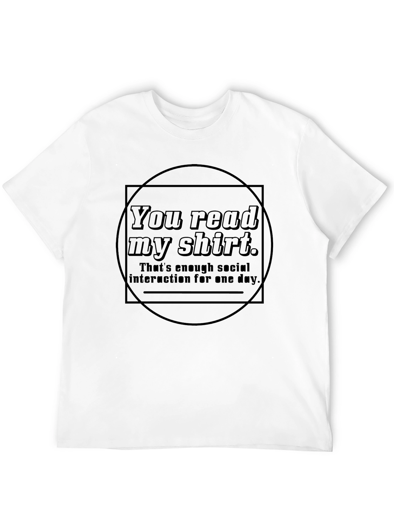 Black Humorous Social Interaction T-Shirt view 12