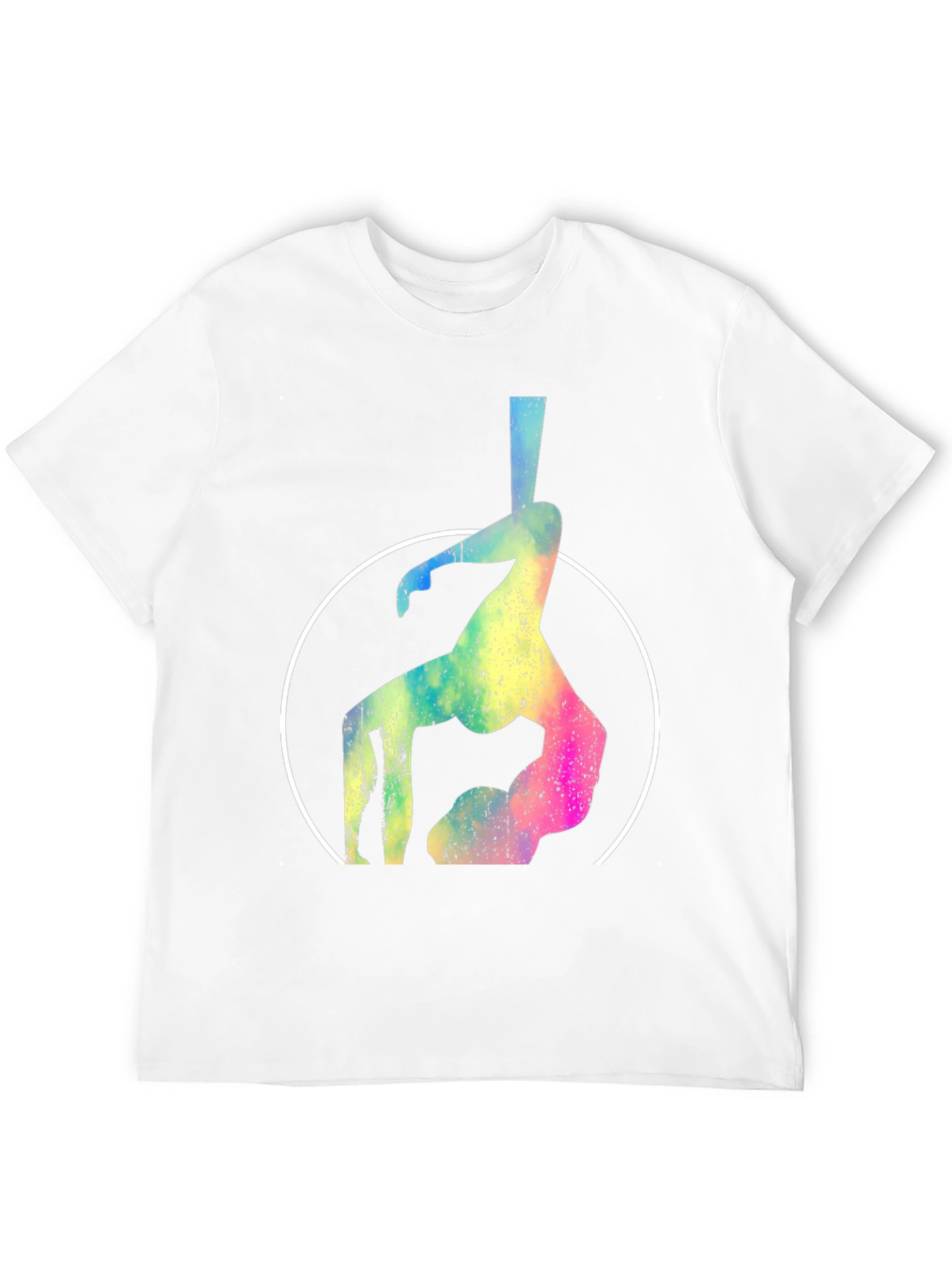 Black Aerial Yoga T-Shirt - Silhouette Design view 12