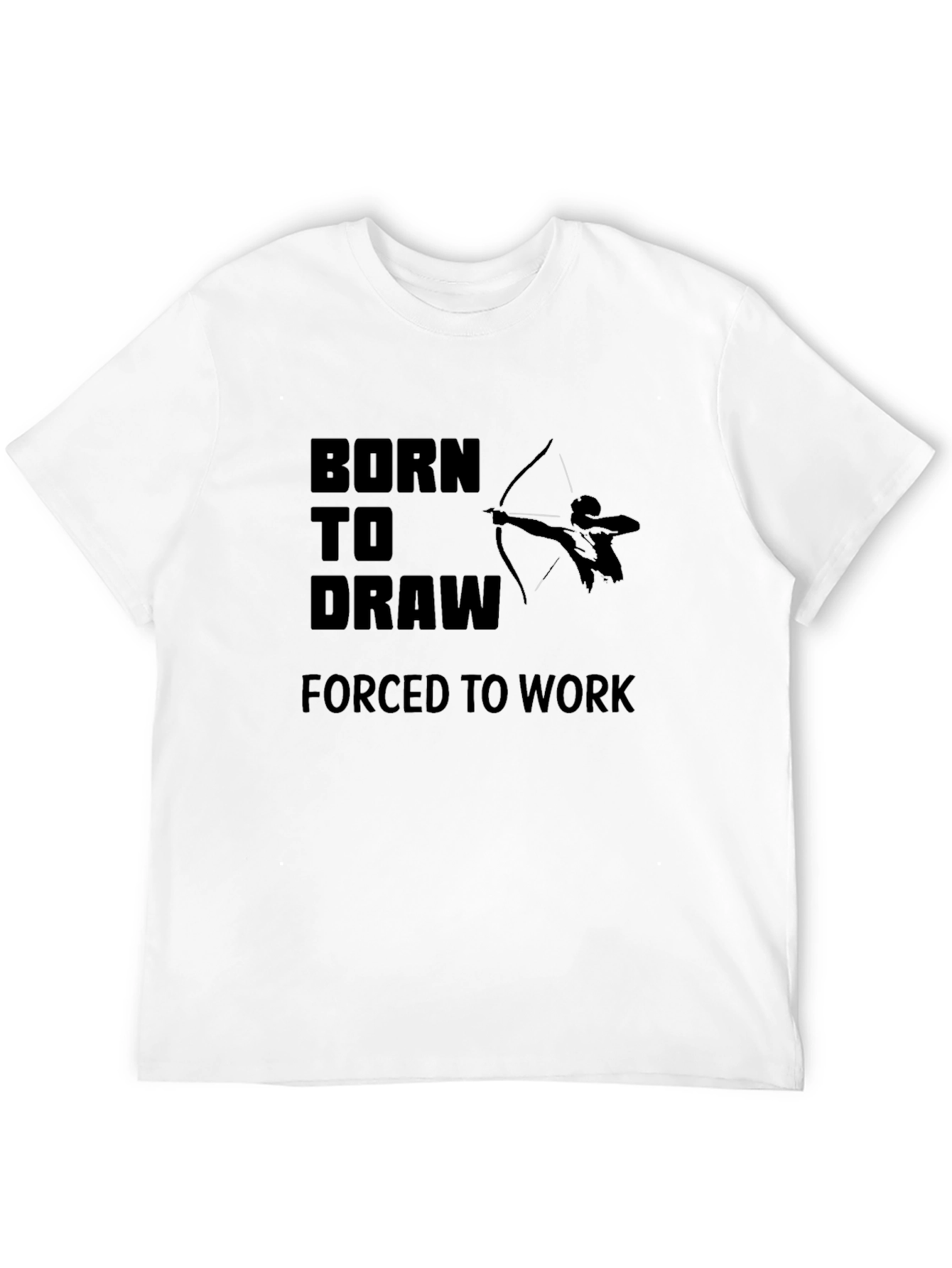 Black Born to Draw T-Shirt - Archer Graphic Tee view 12