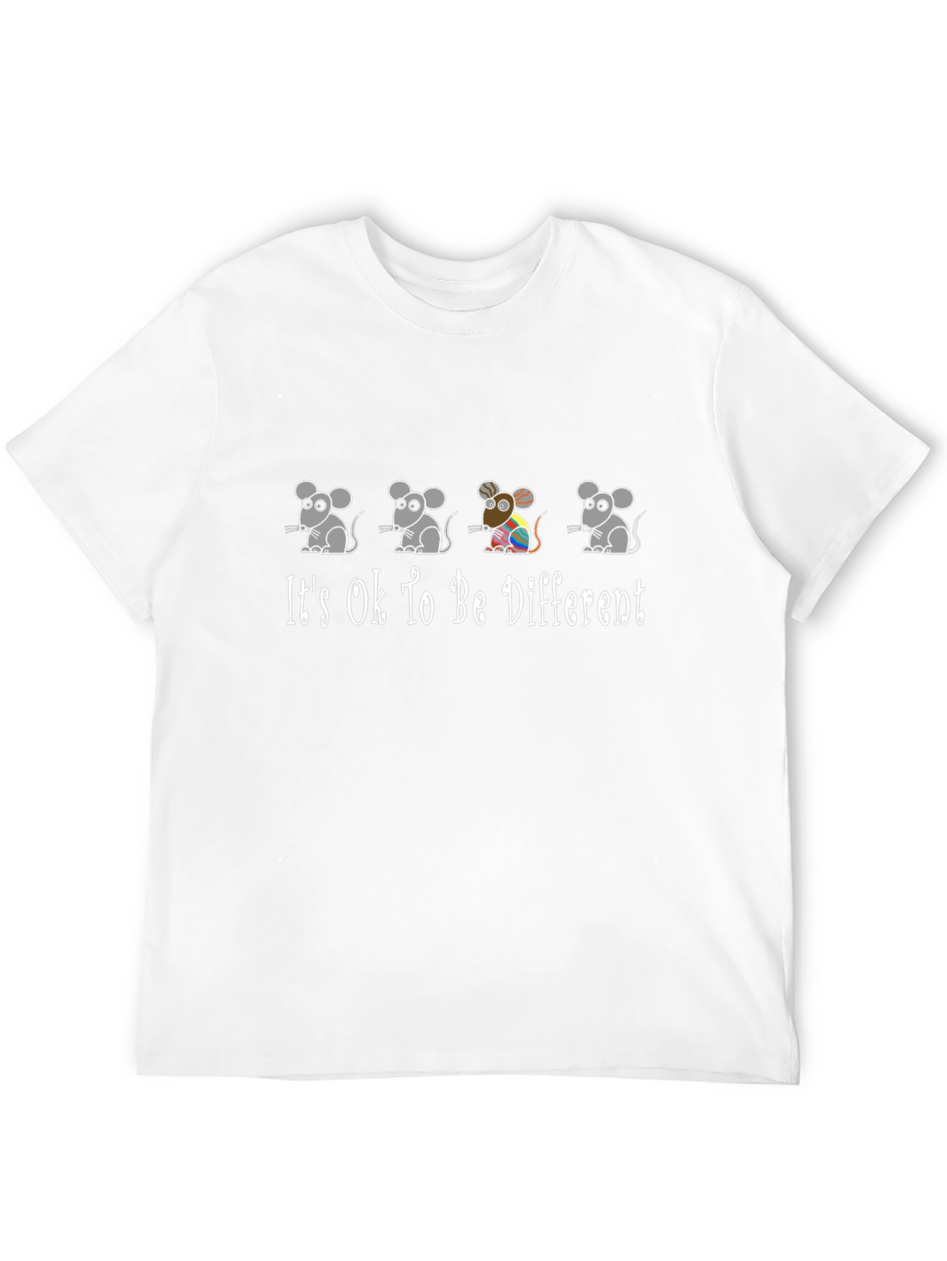 Black It's Ok To Be Different Mouse T-Shirt view 12