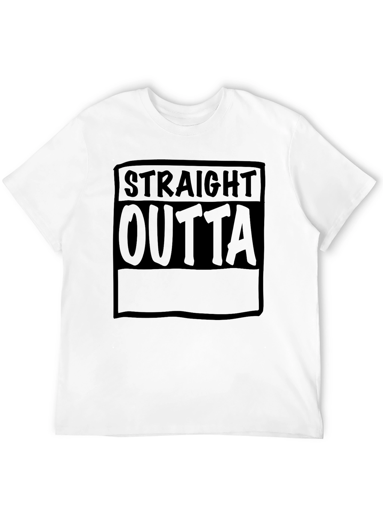 Black Straight Outta T-Shirt - Black view 12