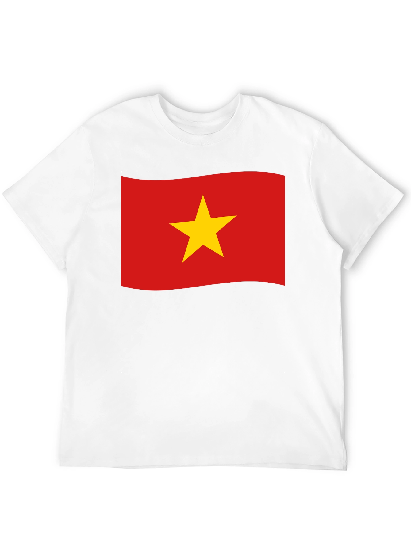 Black Vietnam Flag T-Shirt - Black Crew Neck Tee view 12