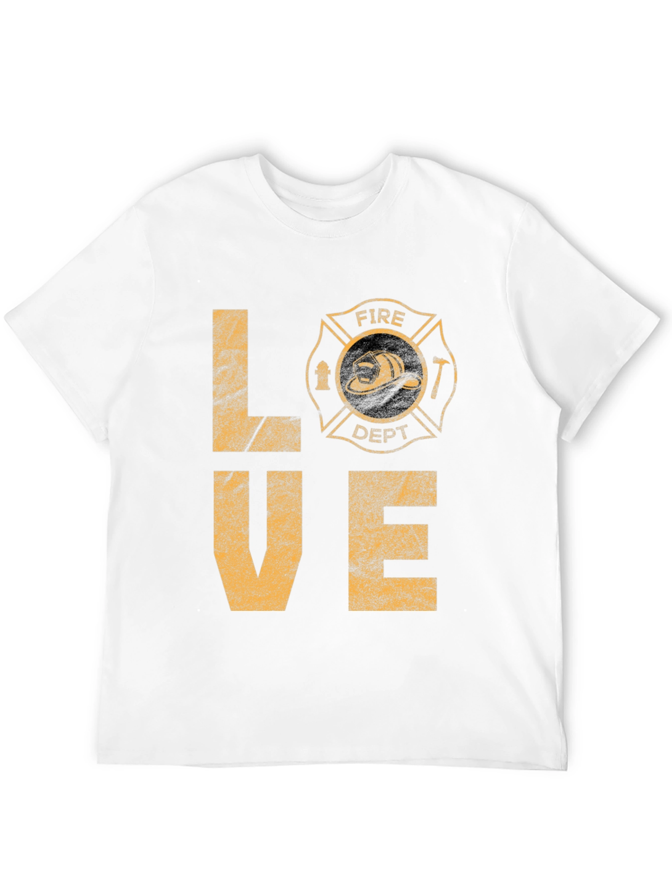 Black Fire Dept LOVE Graphic T-Shirt - Black Cotton Tee view 12