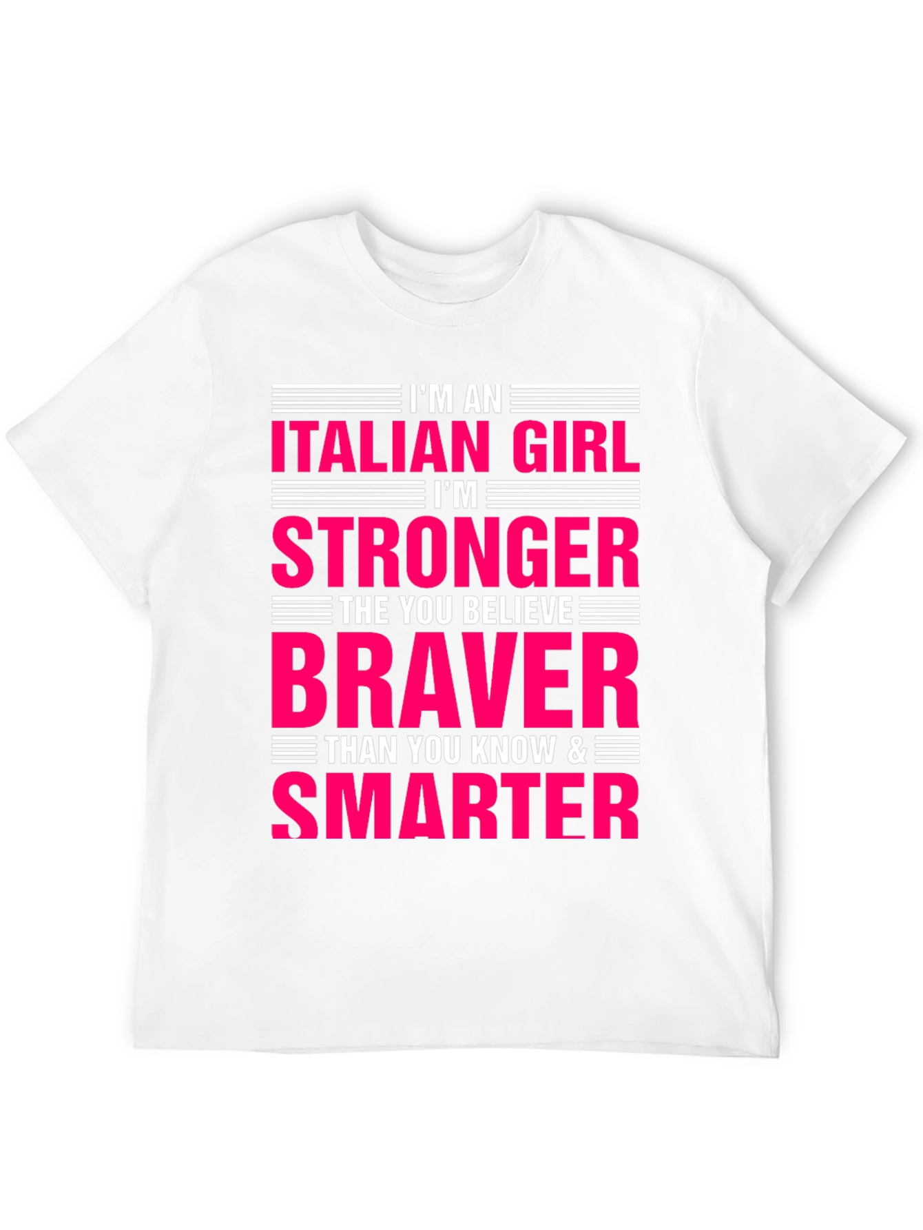Black Italian Girl Stronger Braver Smarter T-Shirt view 12