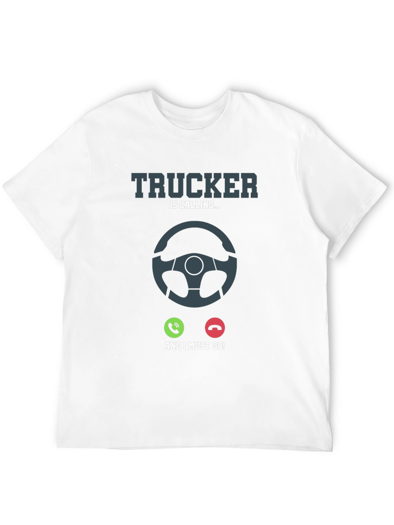 Black Trucker Calling T-Shirt: Driver's Life Tee view 12