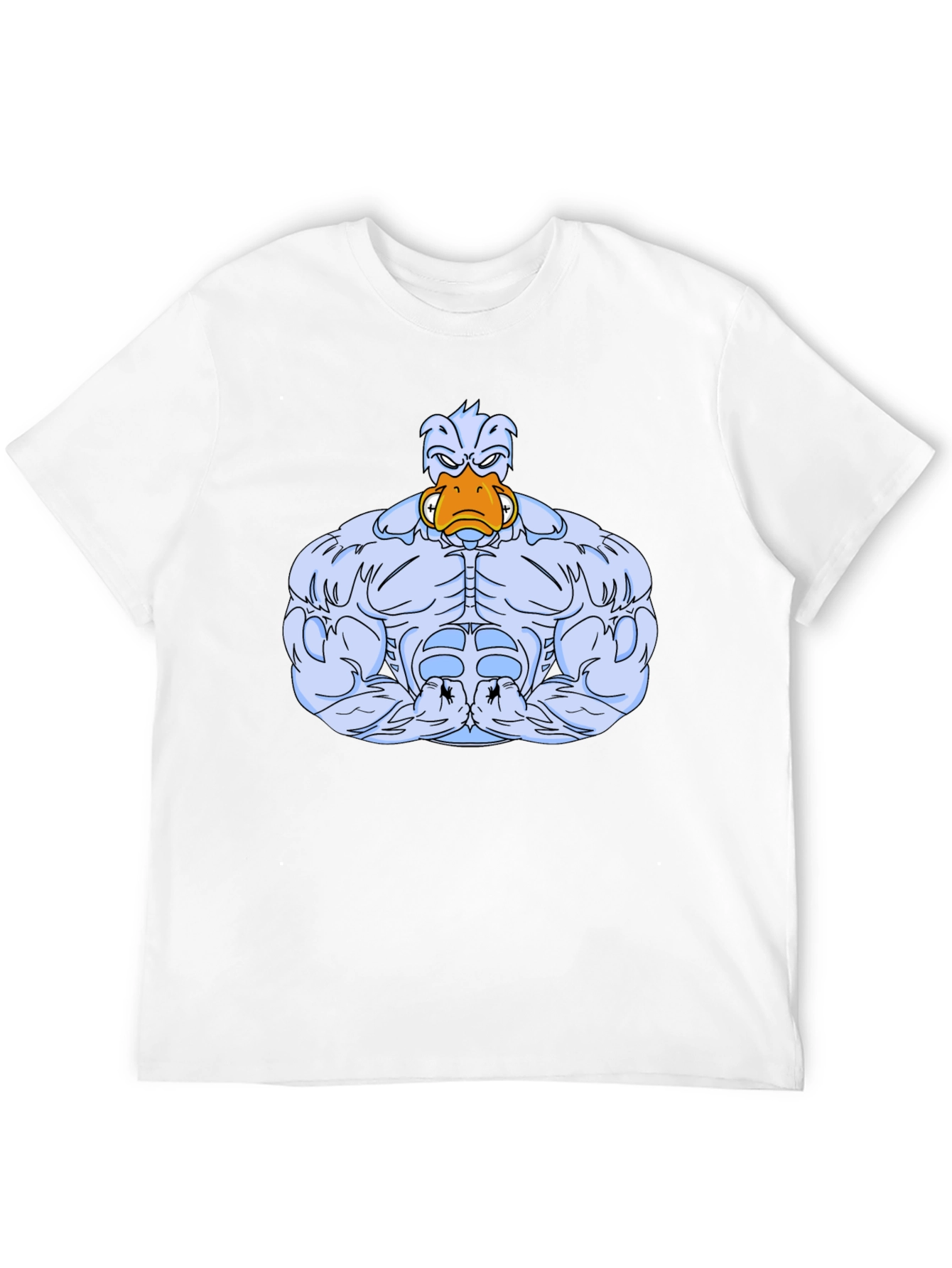 Black Muscle Duck Graphic Tee - Black Cotton T-Shirt view 12