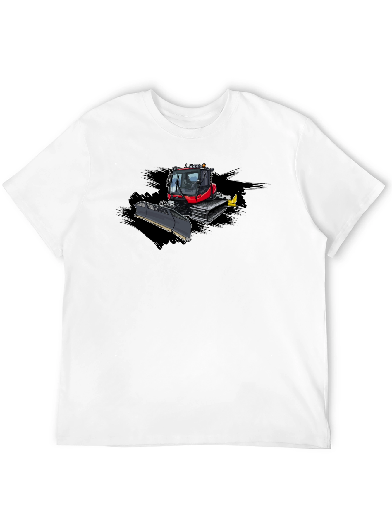 Black Snow Groomer Graphic Tee - Black Cotton T-Shirt view 12