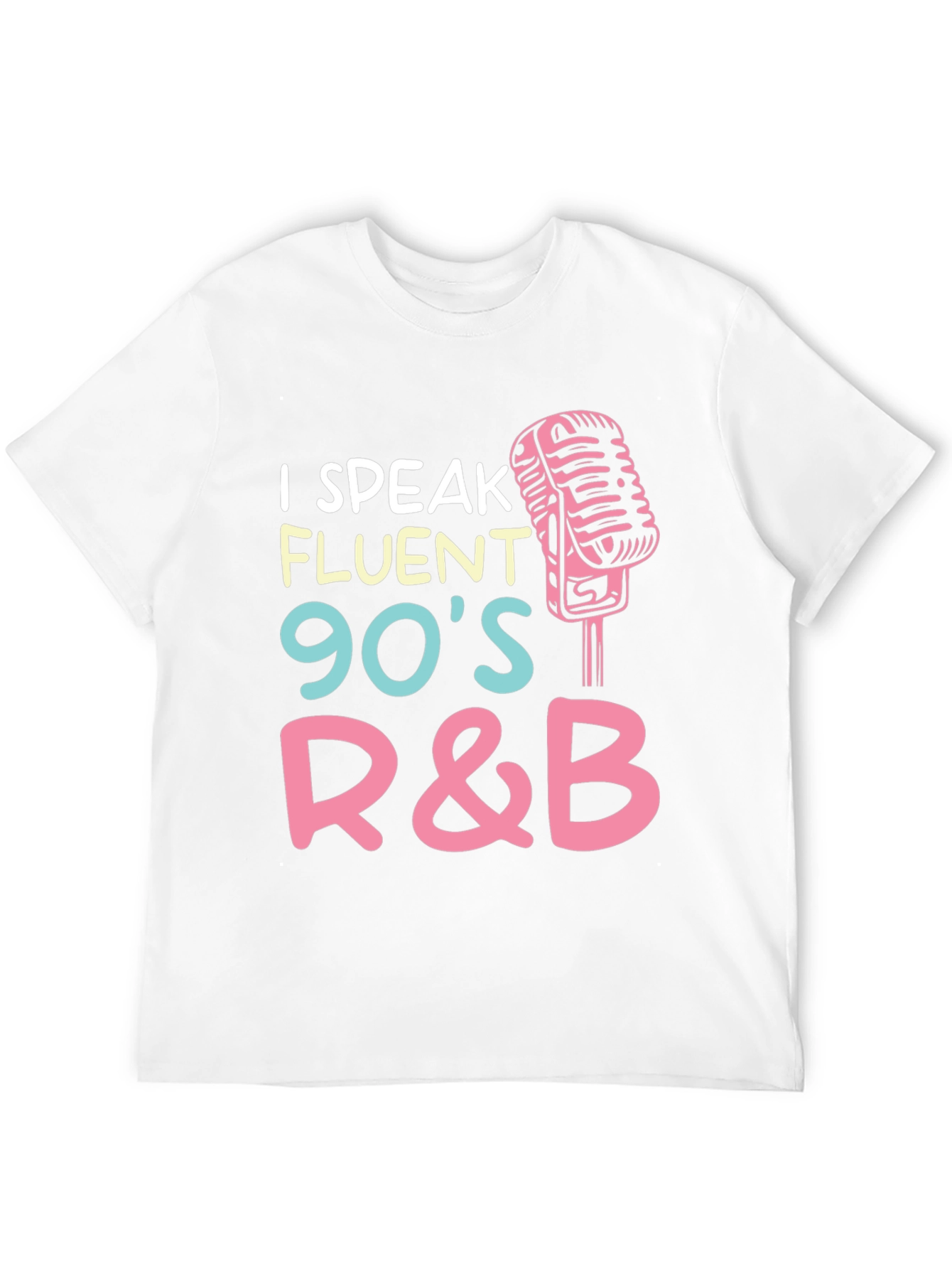 Black I Speak Fluent 90's R&B Graphic T-Shirt view 12