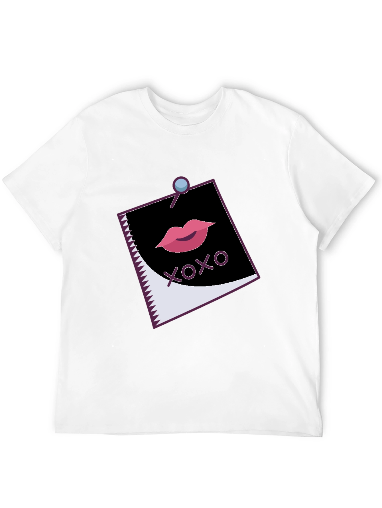 Black XOXO Lips Graphic Black Tee view 12