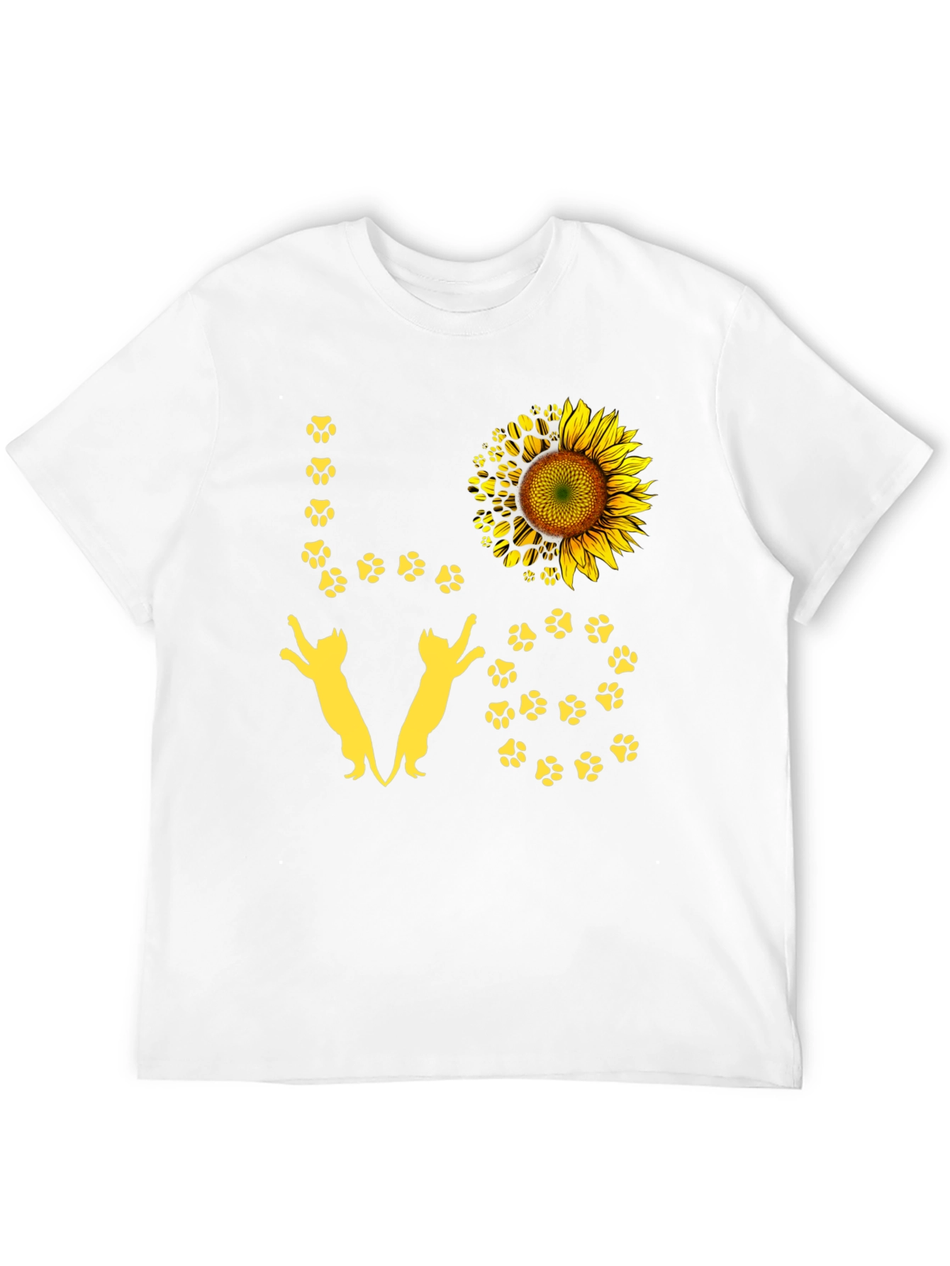 Black Love Cats Sunflower Graphic Tee view 12