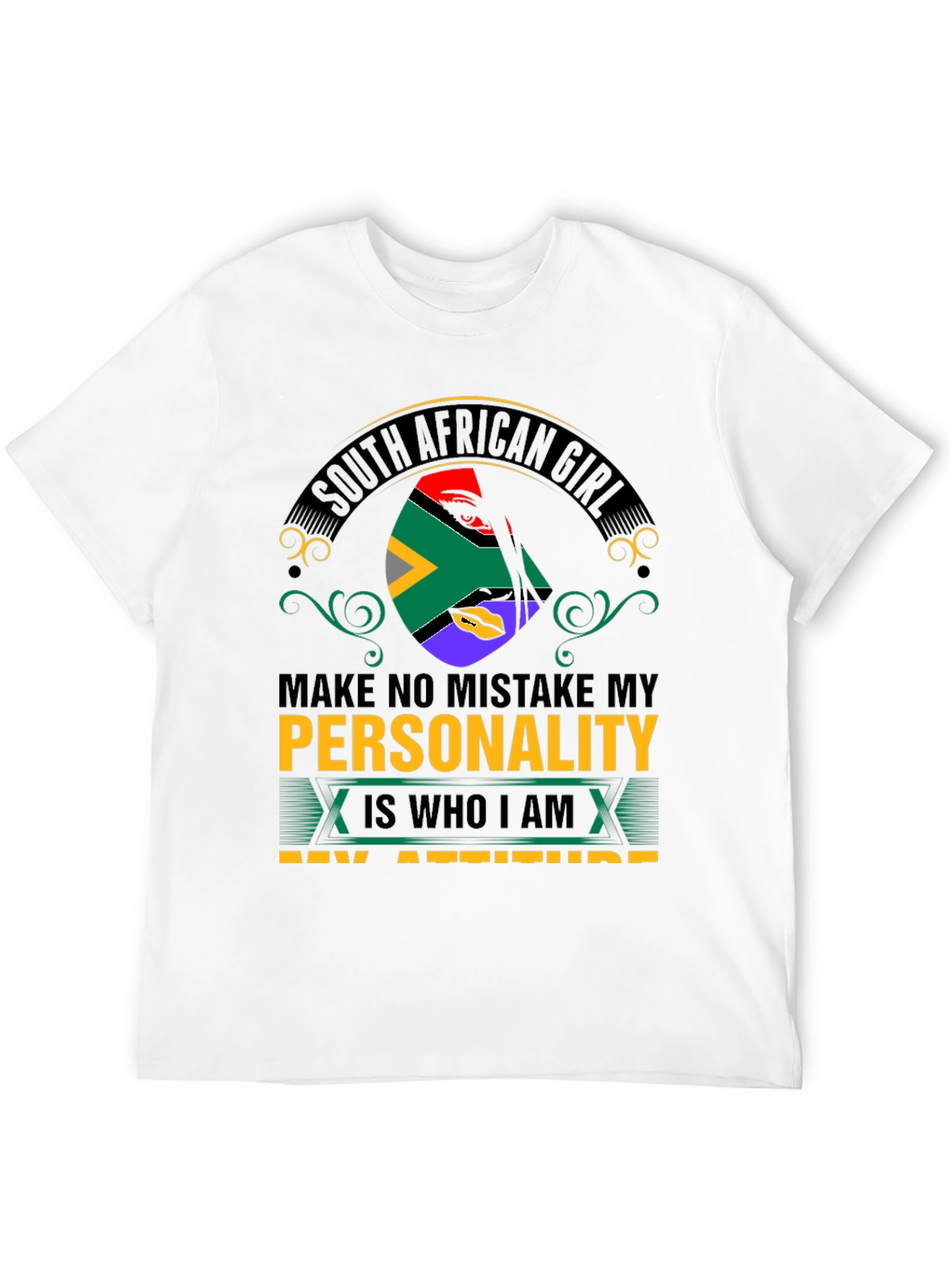 Black South African Girl Personality T-Shirt view 12