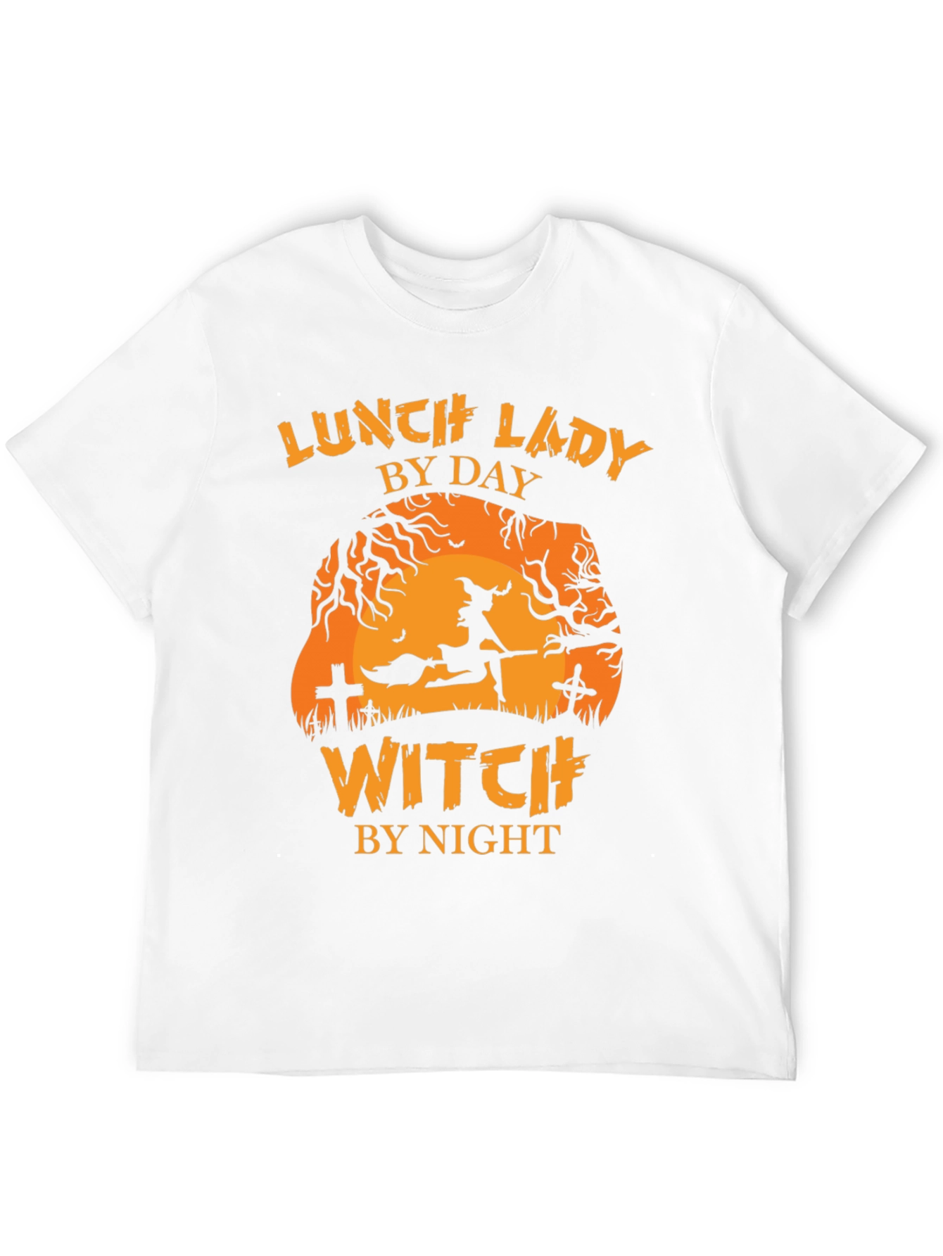 Black Lunch Lady by Day Witch by Night Halloween T-Shirt view 12