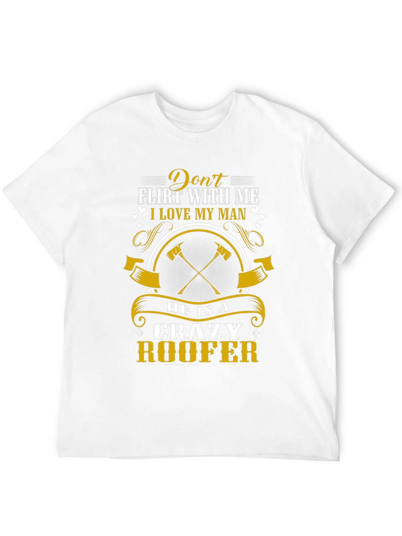 Black Crazy Roofer Man's T-Shirt view 12