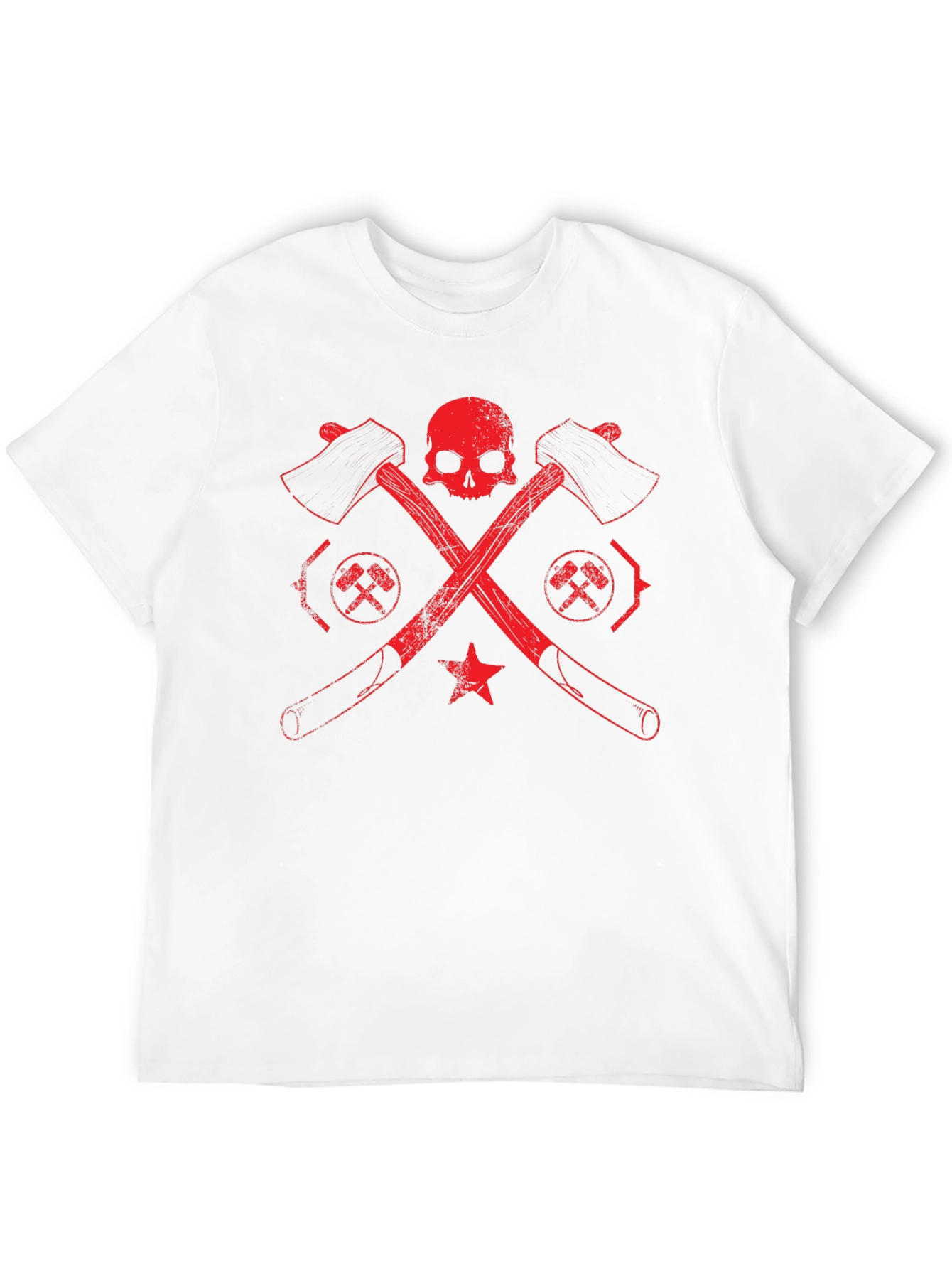 Black Skull & Crossed Axes Graphic Tee - Black view 12