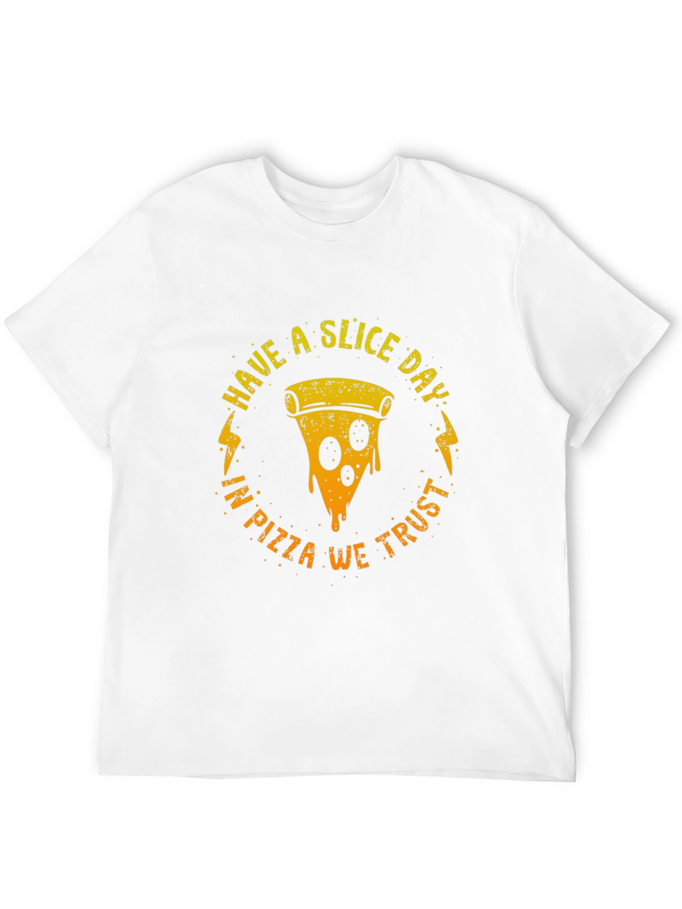 Black Have a Slice Day Pizza Graphic T-Shirt view 12