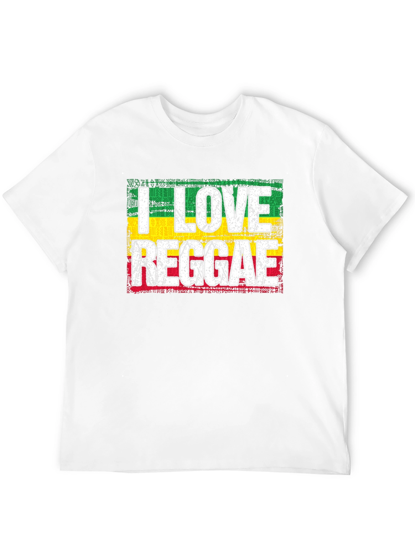 I Love Reggae T-Shirt Rasta Colors Graphic Tee - 12