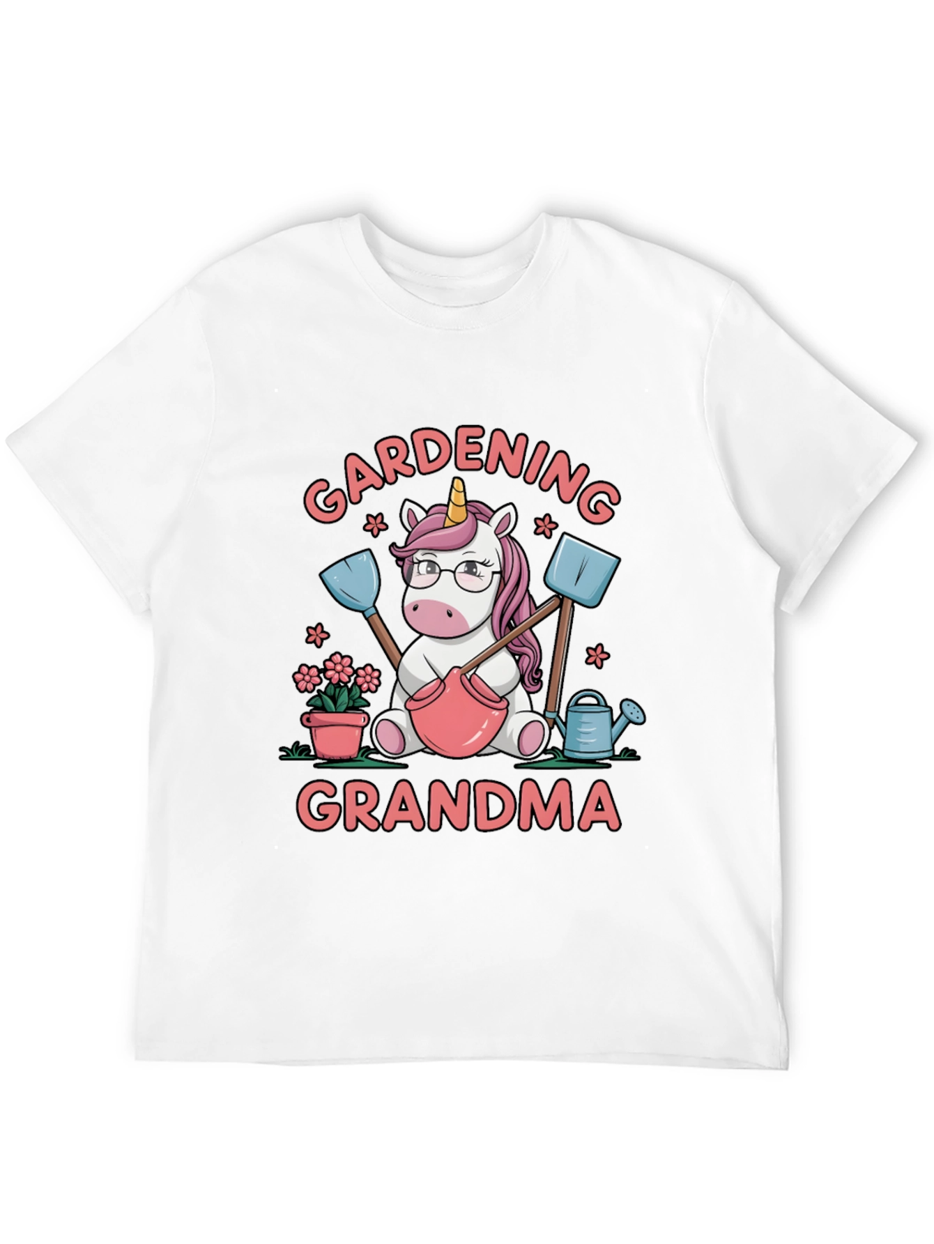 Black Gardening Grandma Unicorn T-Shirt view 12