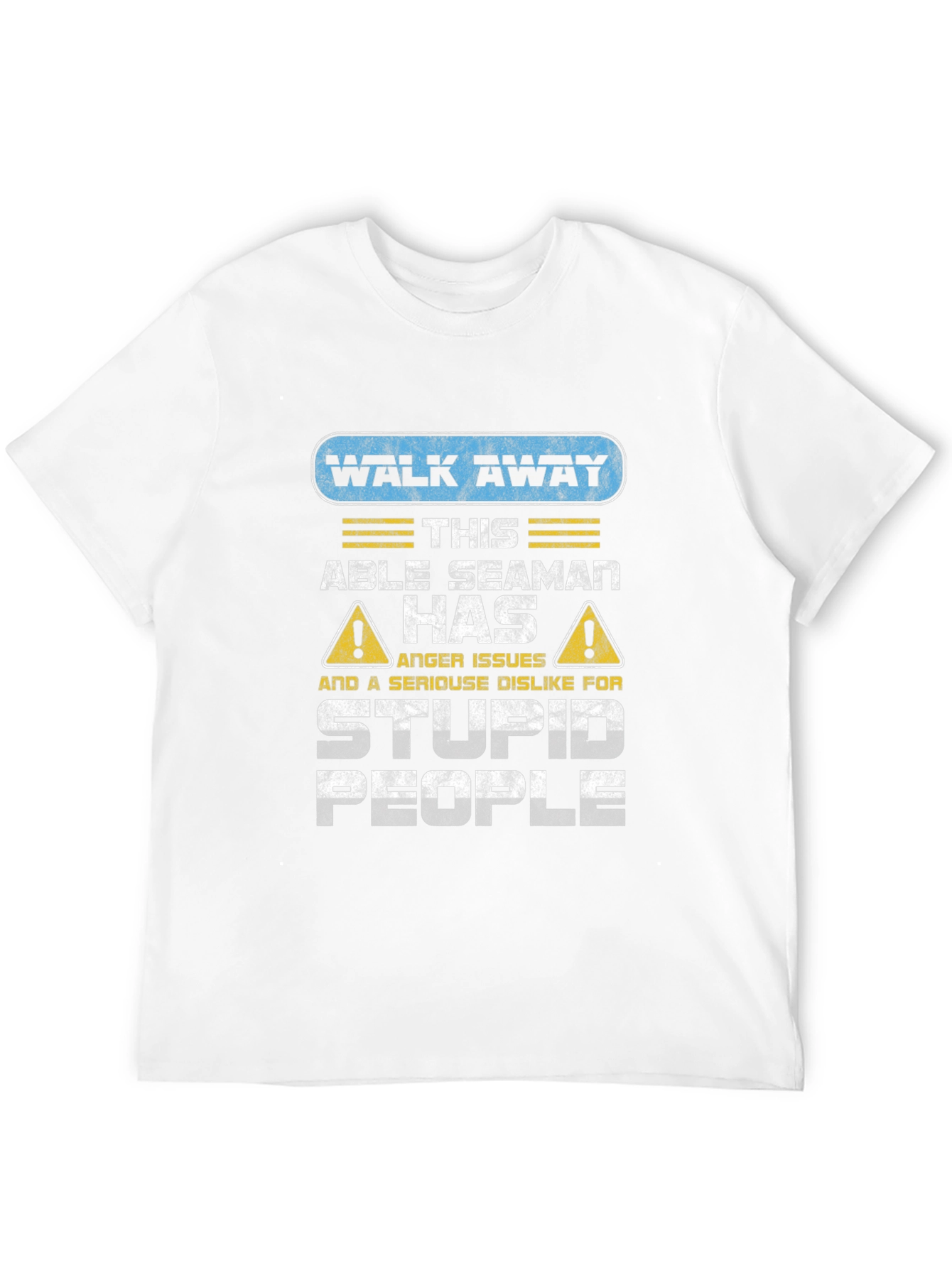 Black Walk Away Able Seaman Anger Issues T-Shirt view 12