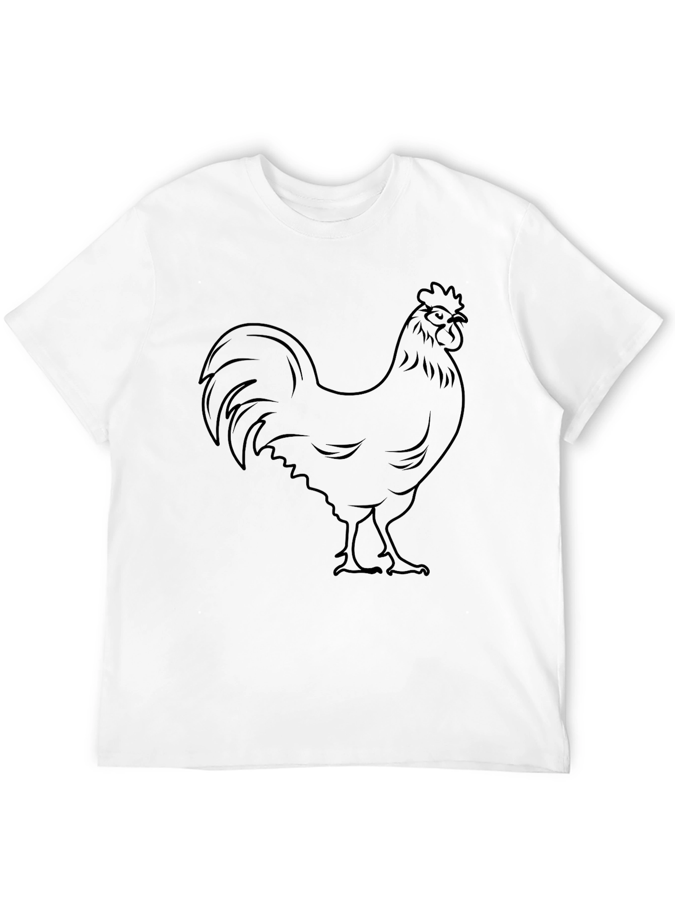 Black Black Rooster Graphic Tee - Men's Casual T-Shirt view 12