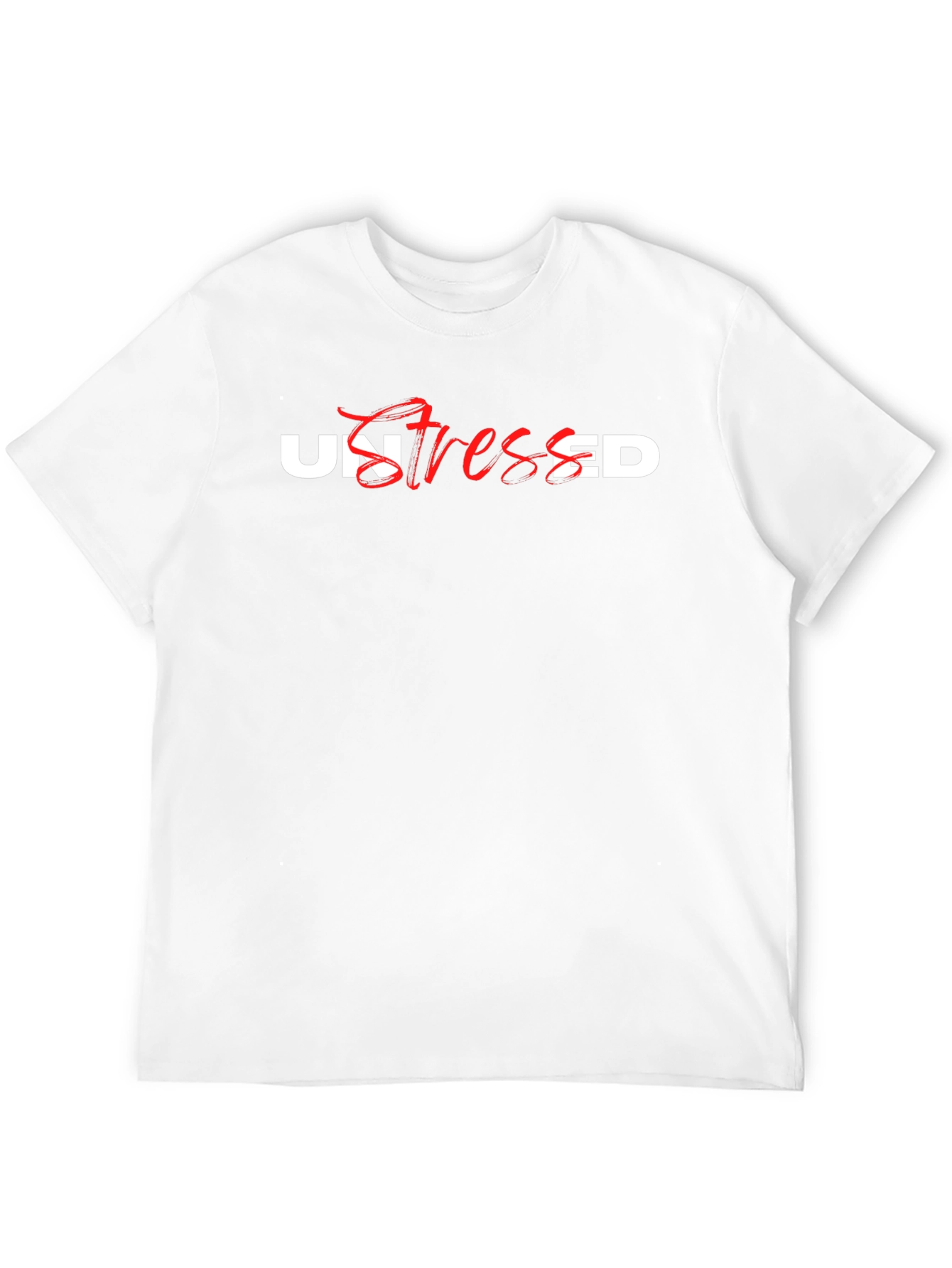 Black Unstressed Graphic Tee - Relaxed Fit Black T-Shirt view 12