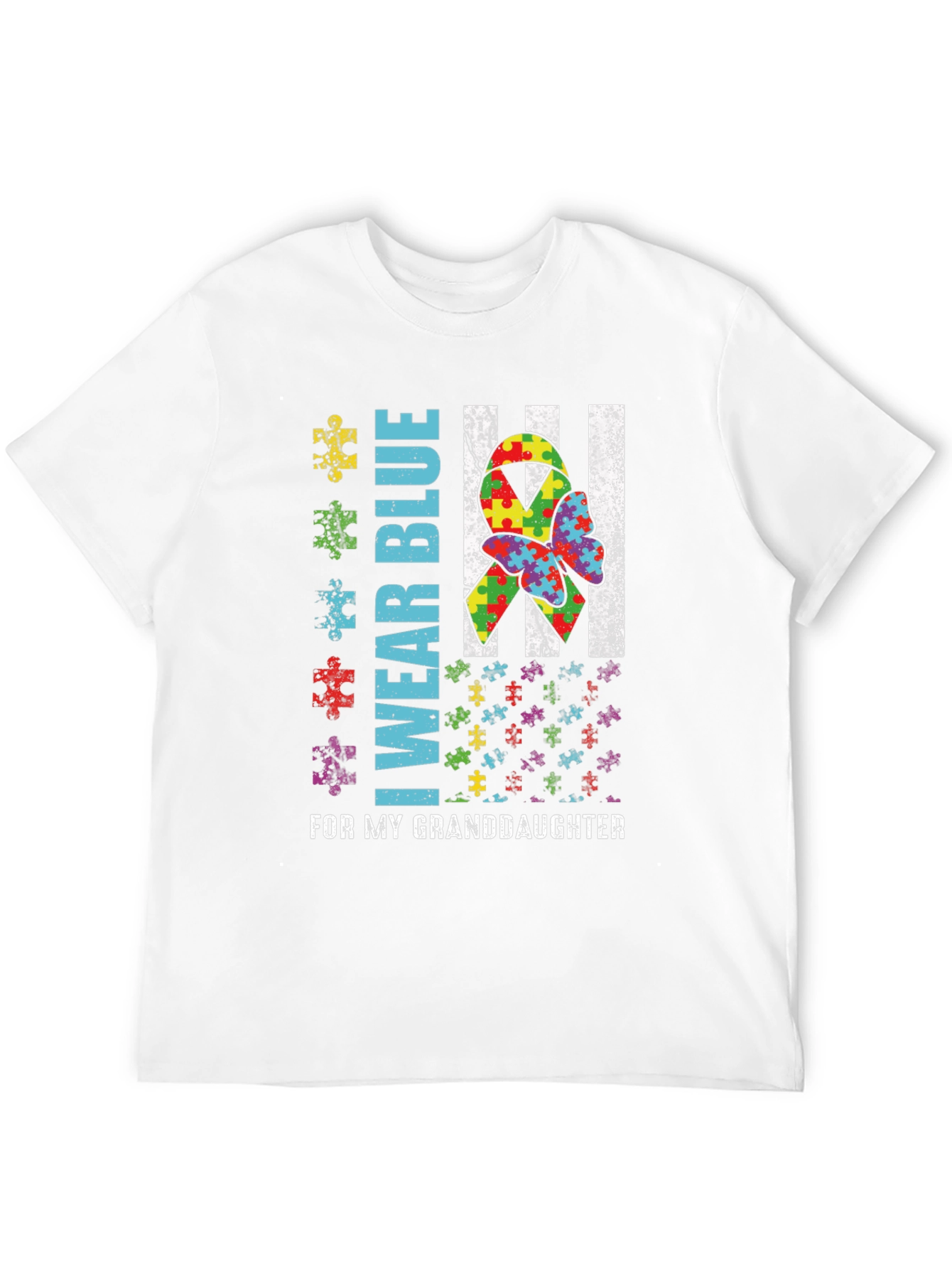 Black Autism Awareness Granddaughter T-Shirt view 12