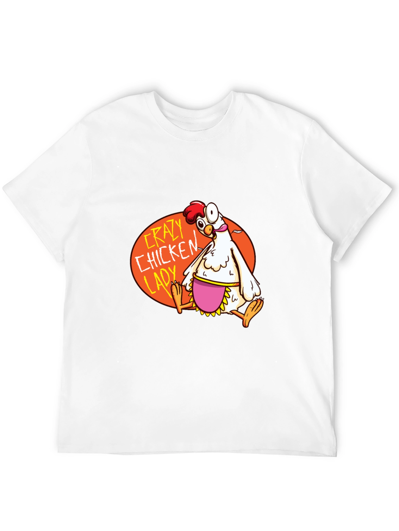 Black Crazy Chicken Lady Graphic T-Shirt view 12