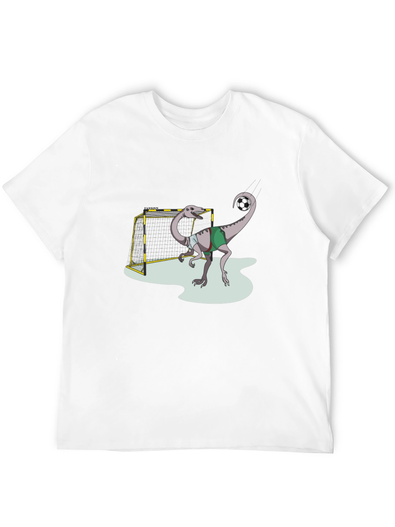 Black Dino Soccer T-Shirt - Fun Graphic Tee view 12