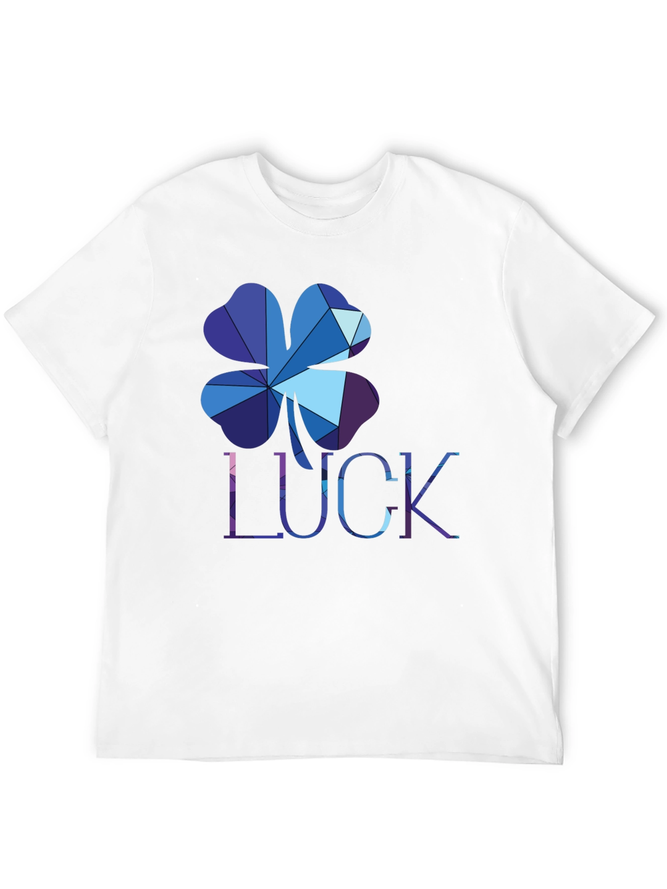 Black Geometric Lucky Clover T-Shirt view 12
