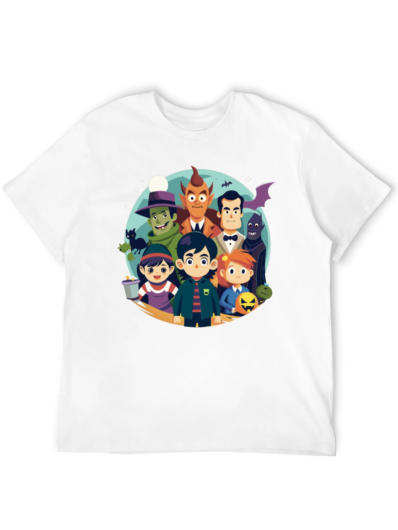 Black Cartoon Monster Squad Black T-Shirt view 12