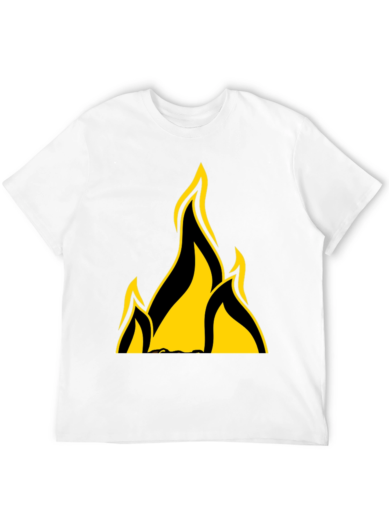 Black Flame Graphic Black T-Shirt view 12