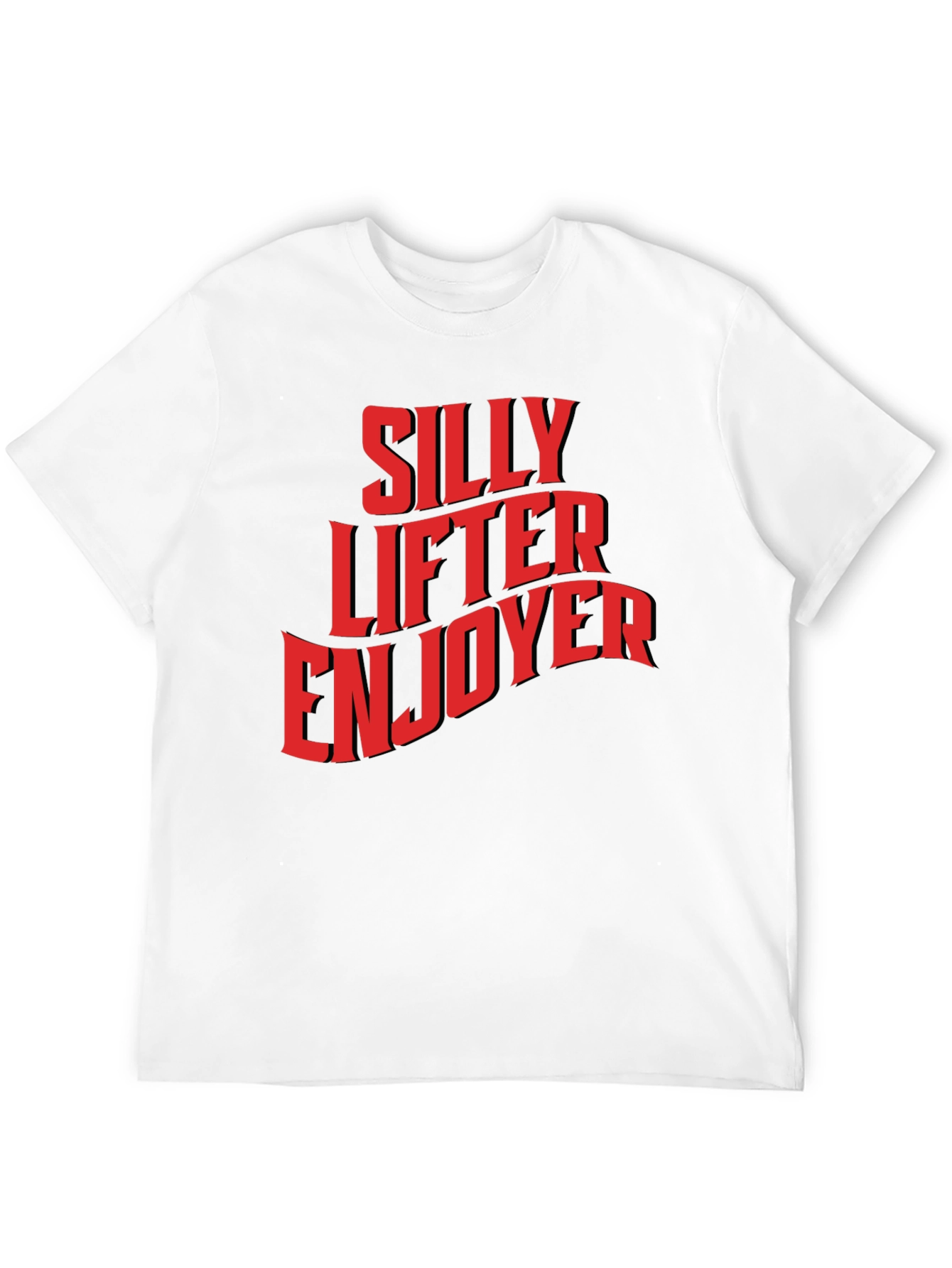 Black Silly Lifter Enjoyer Graphic T-Shirt view 12
