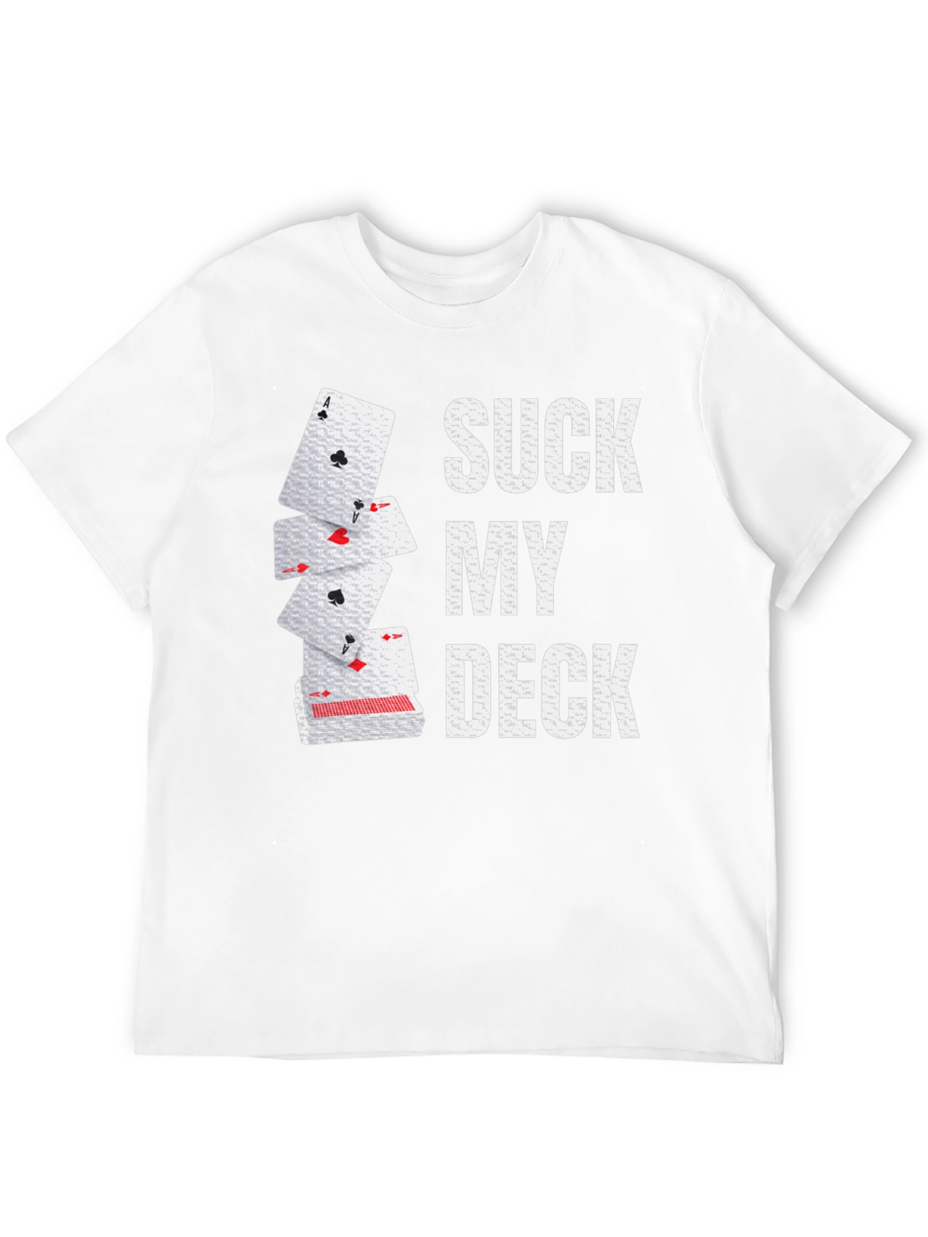 Black Suck My Deck Playing Card Graphic Novelty T-Shirt view 12