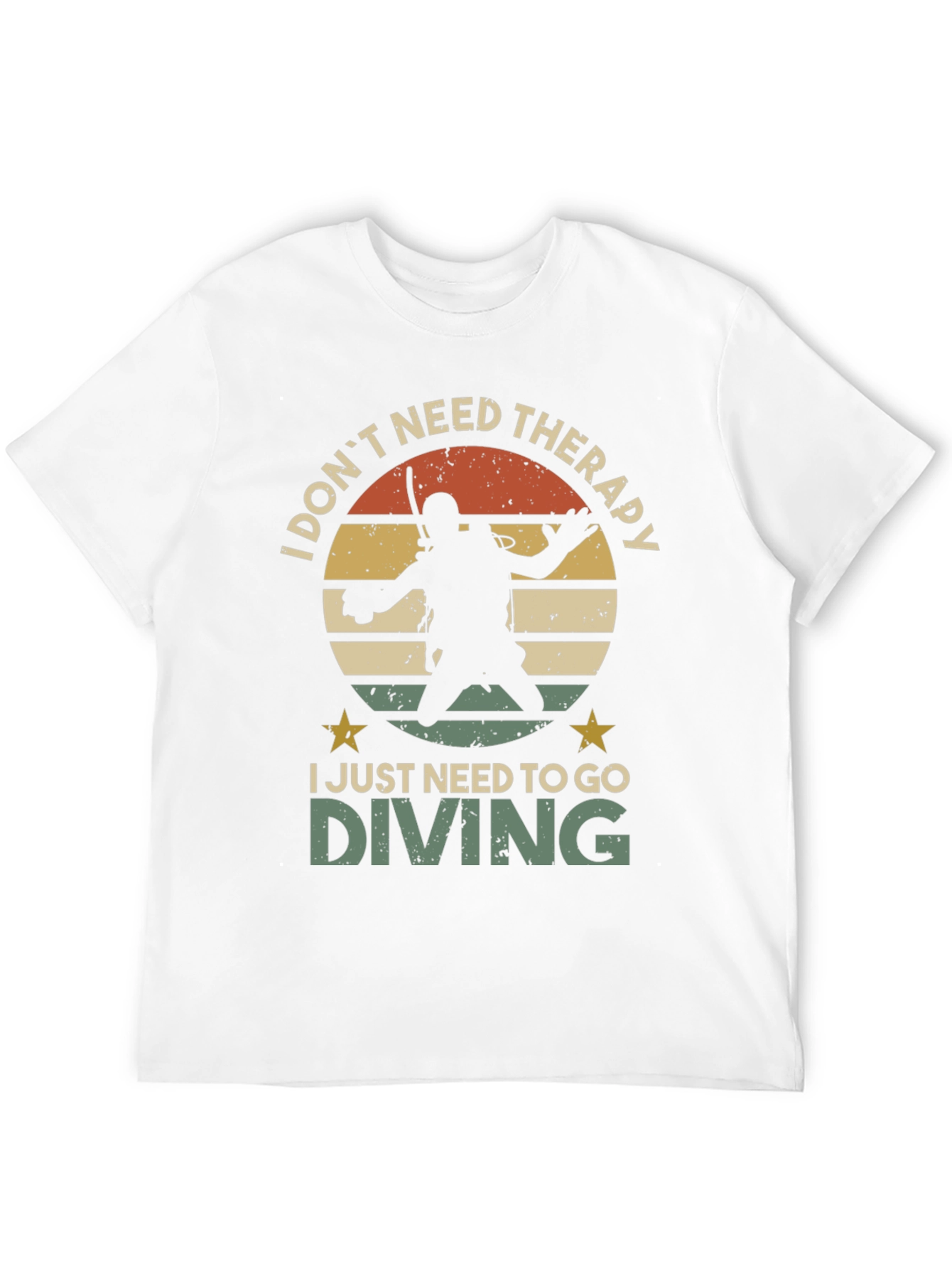 Black Diving Therapy Graphic T-Shirt view 12