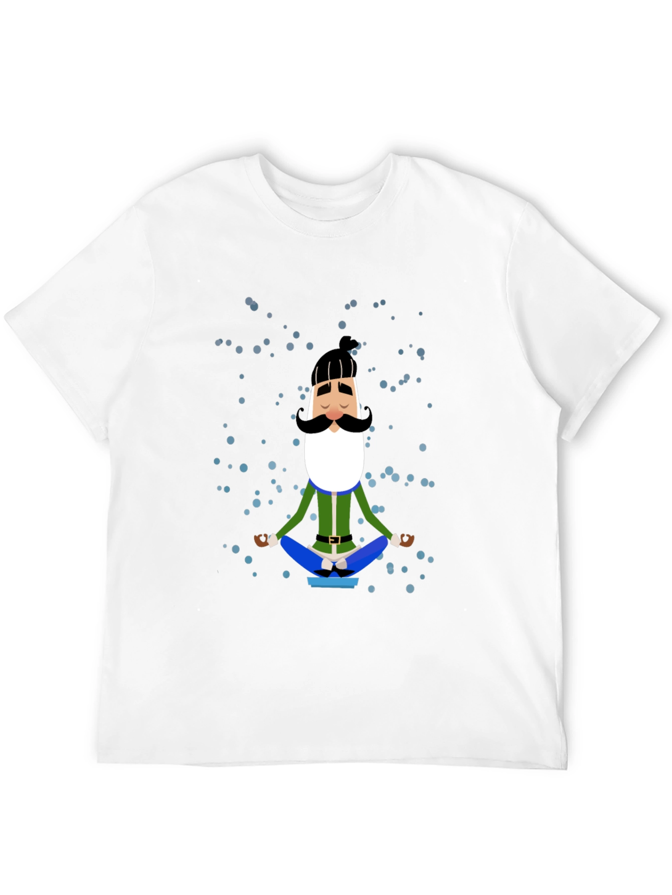 Black Meditating Man Cartoon Graphic Tee view 12