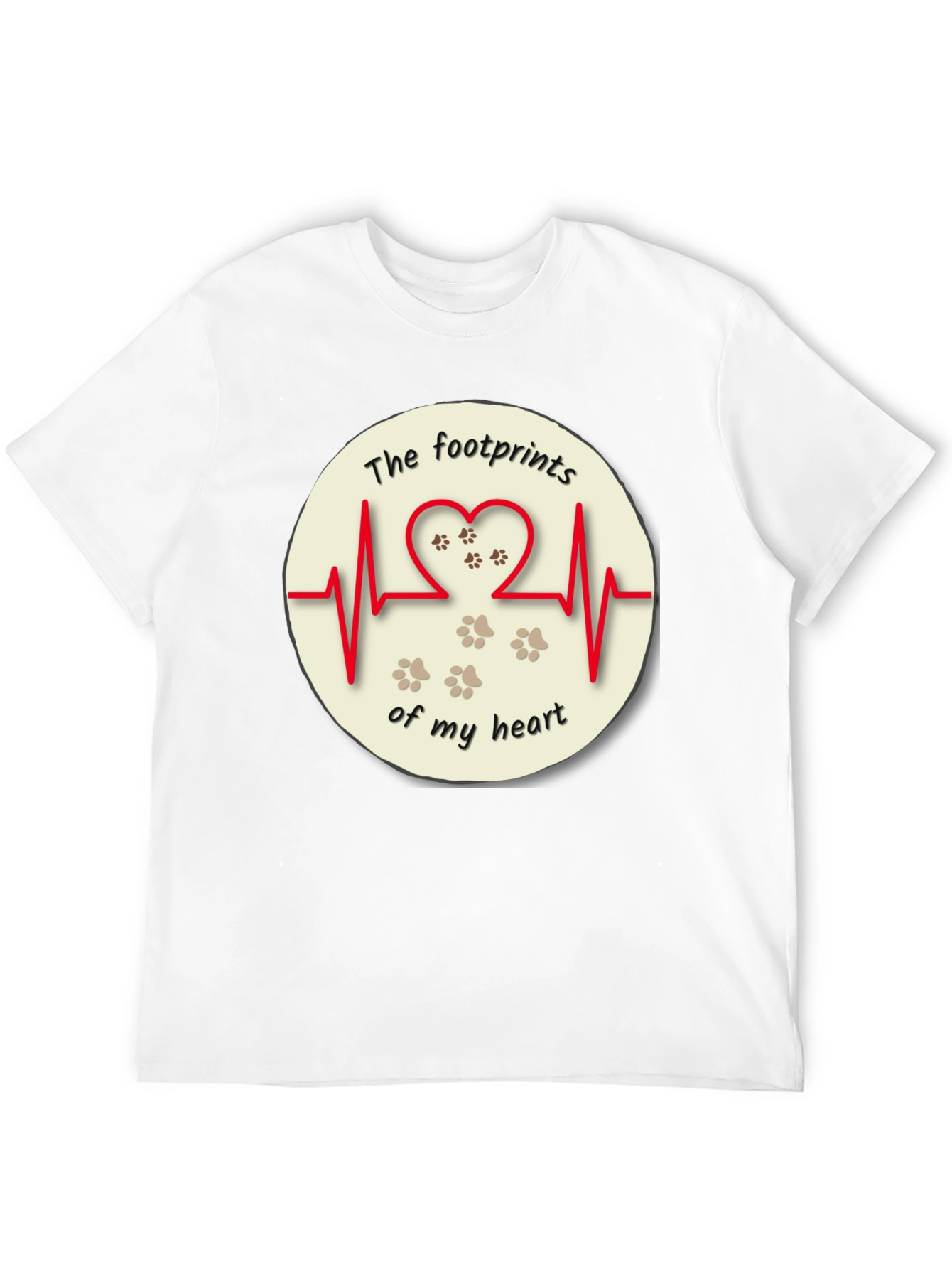 Black Footprints of My Heart T-Shirt view 12